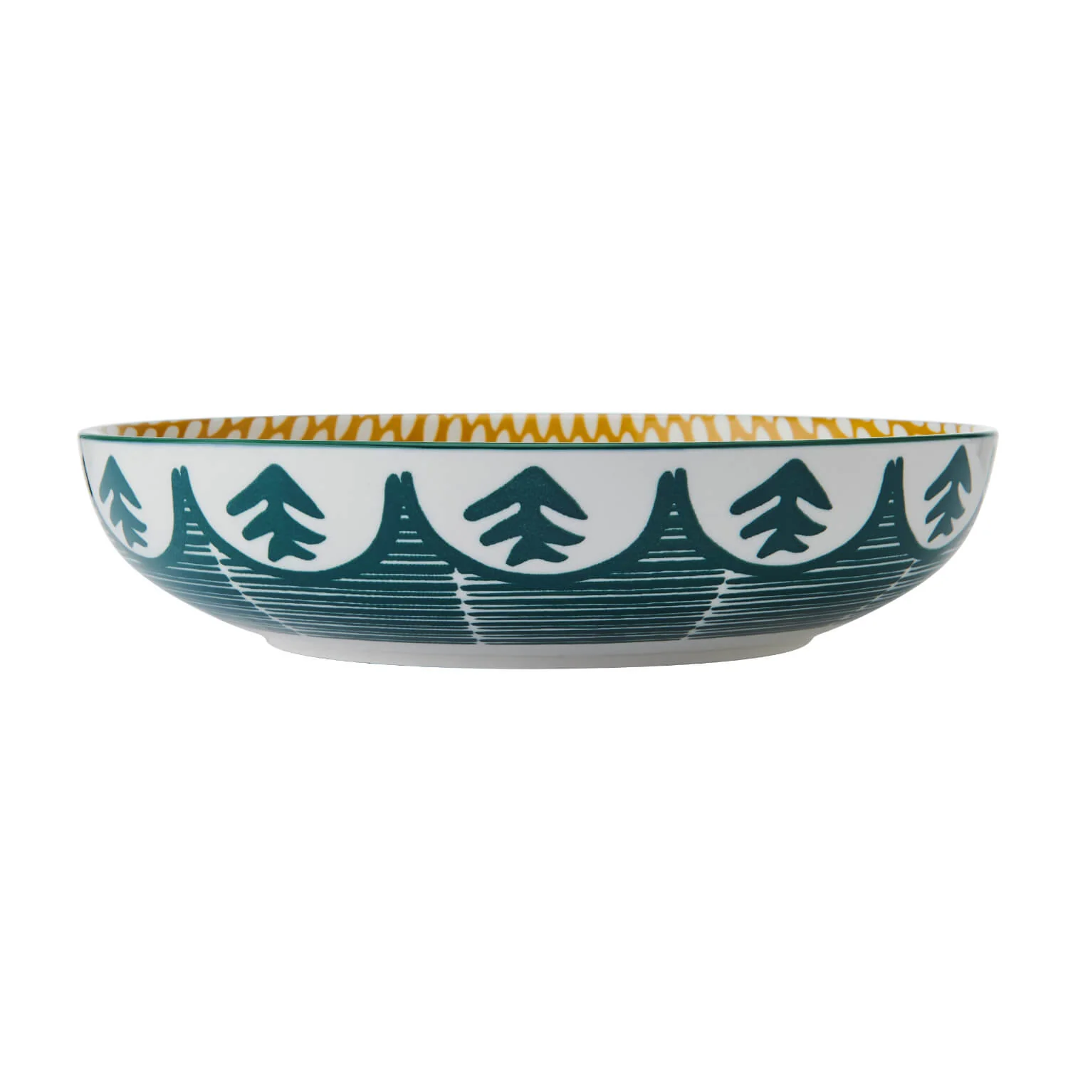 Mikasa 21cm Stoneware Pasta Bowl - Green Leaf - Image 3