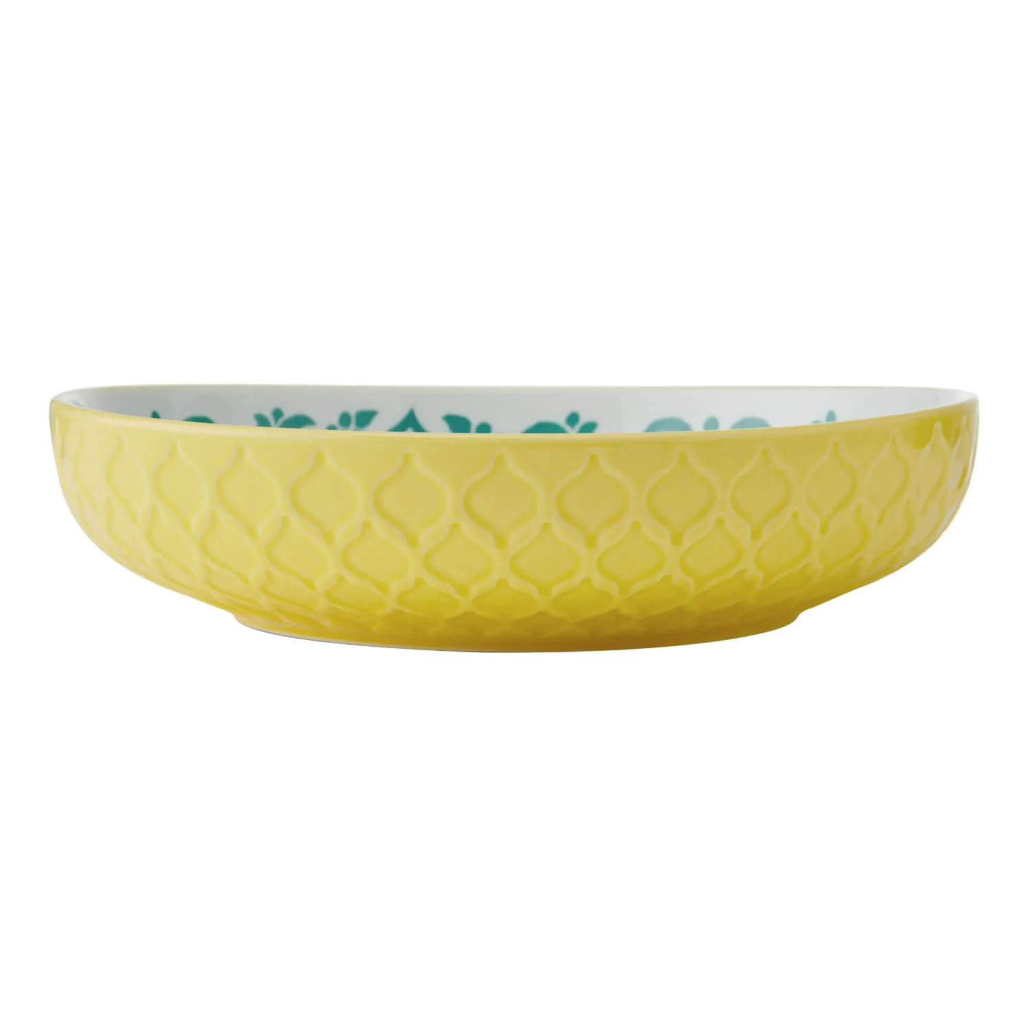 Mikasa 21cm Stoneware Pasta Bowl - Yellow & Blue Geometric - Image 3