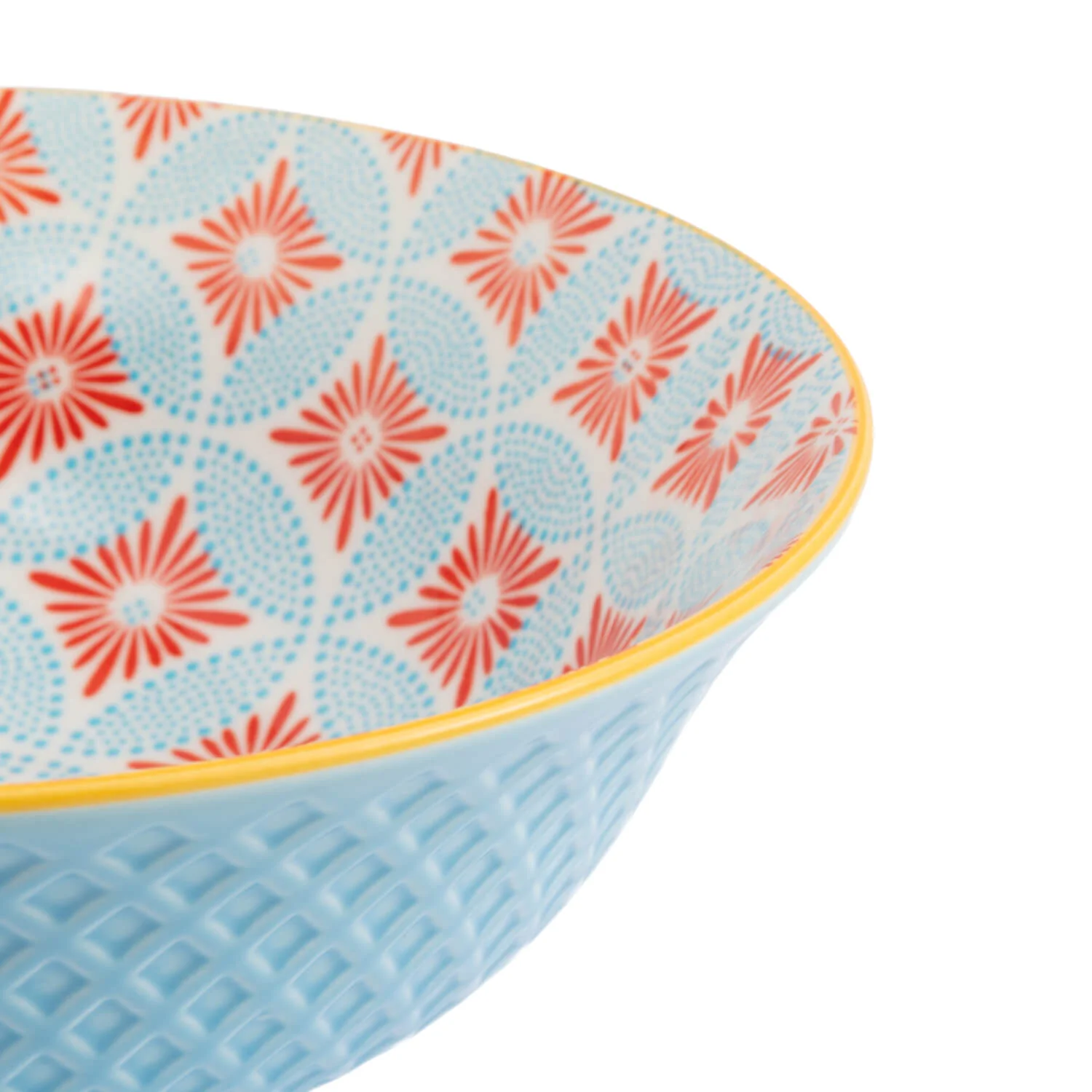 Mikasa 21cm Stoneware Ramen Bowl - Blue Mosaic - Image 4