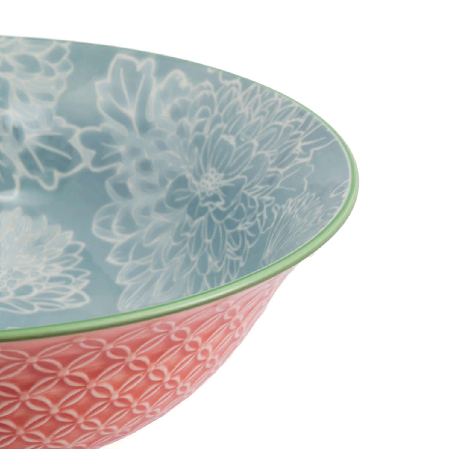 Mikasa 21cm Stoneware Ramen Bowl - Grey Floral - Image 4