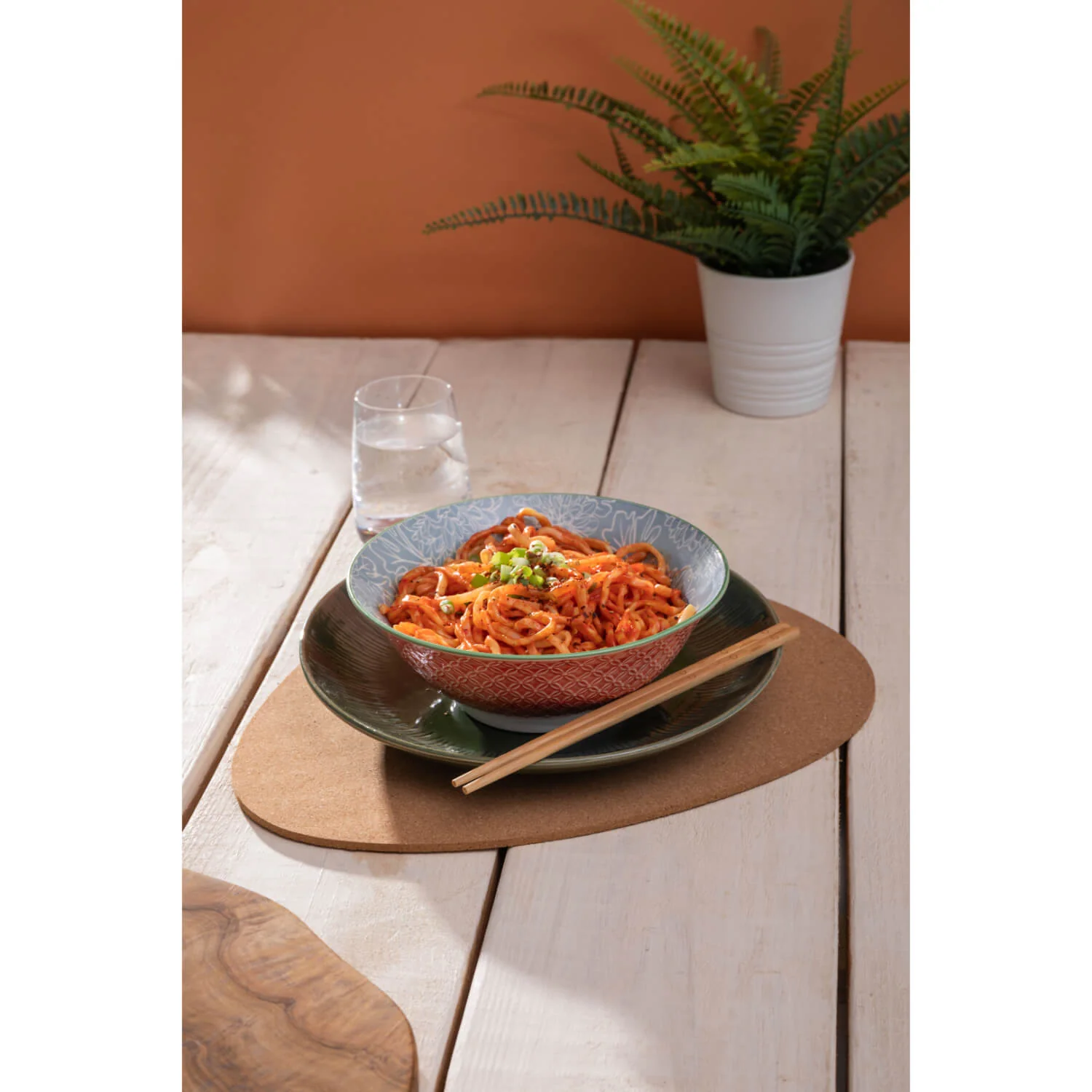 Mikasa 21cm Stoneware Ramen Bowl - Grey Floral - Image 5