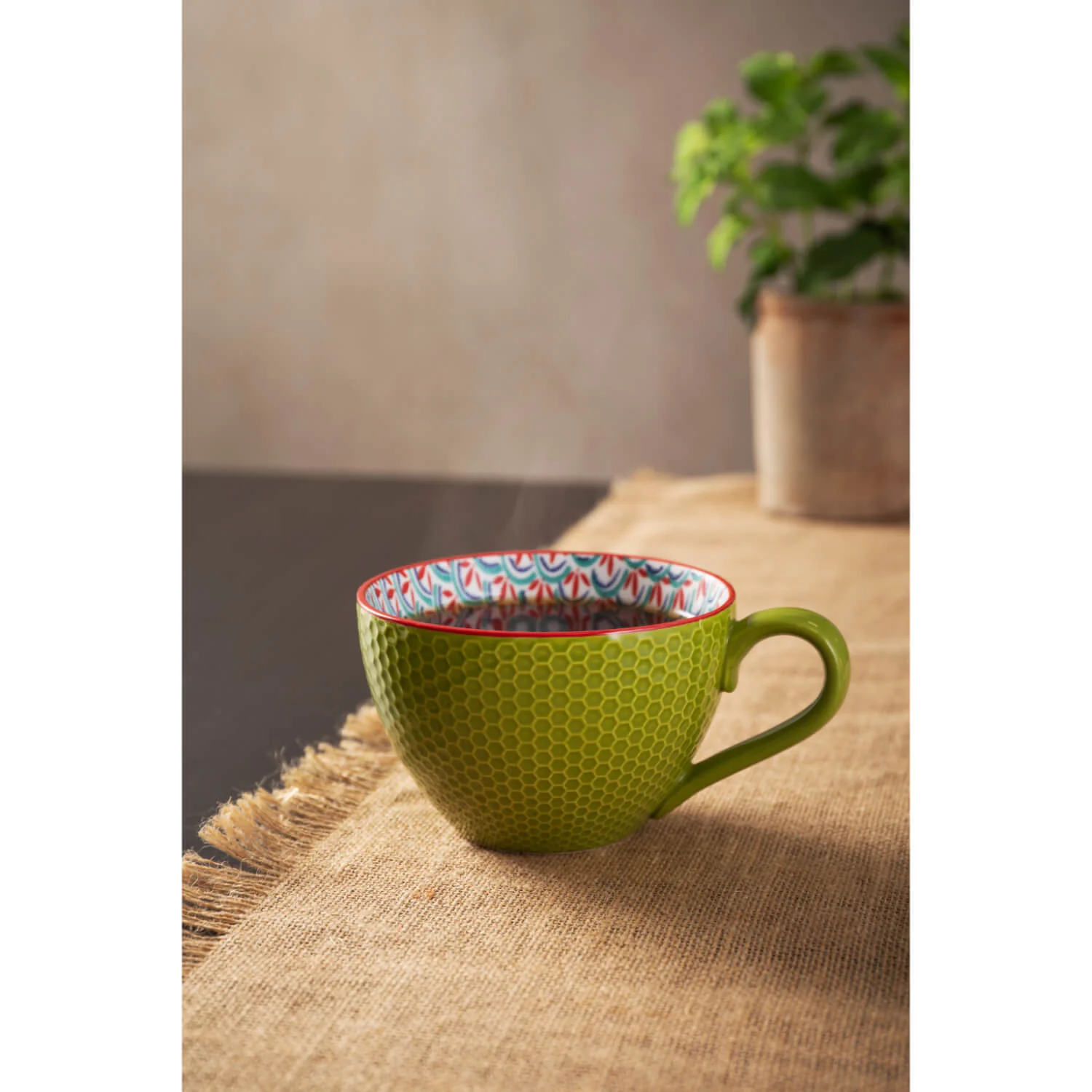 Mikasa Stoneware 330ml Mug - Blue/Green Geometric - Image 7