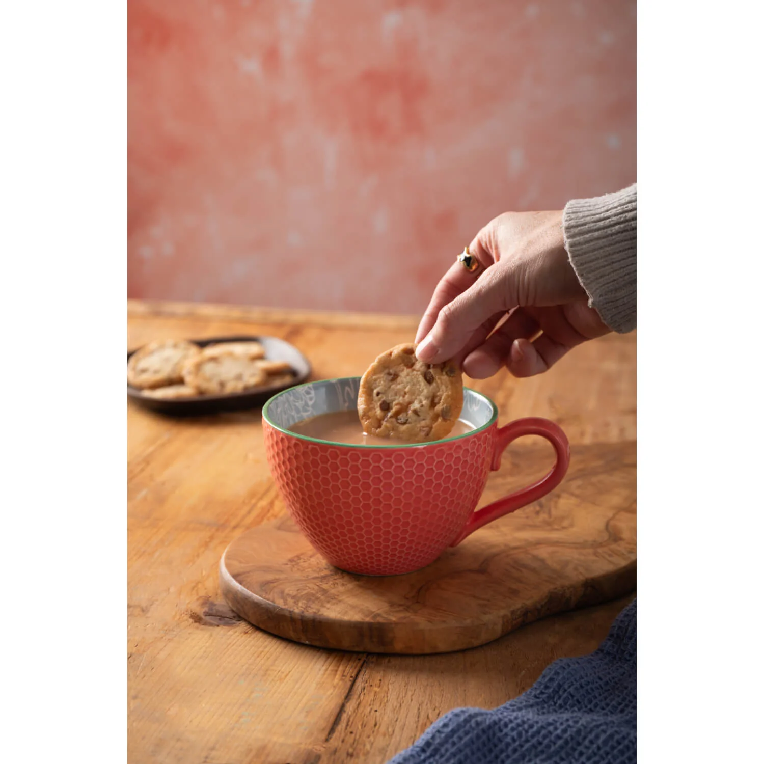 Mikasa Stoneware 330ml Mug - Grey Floral - Image 8