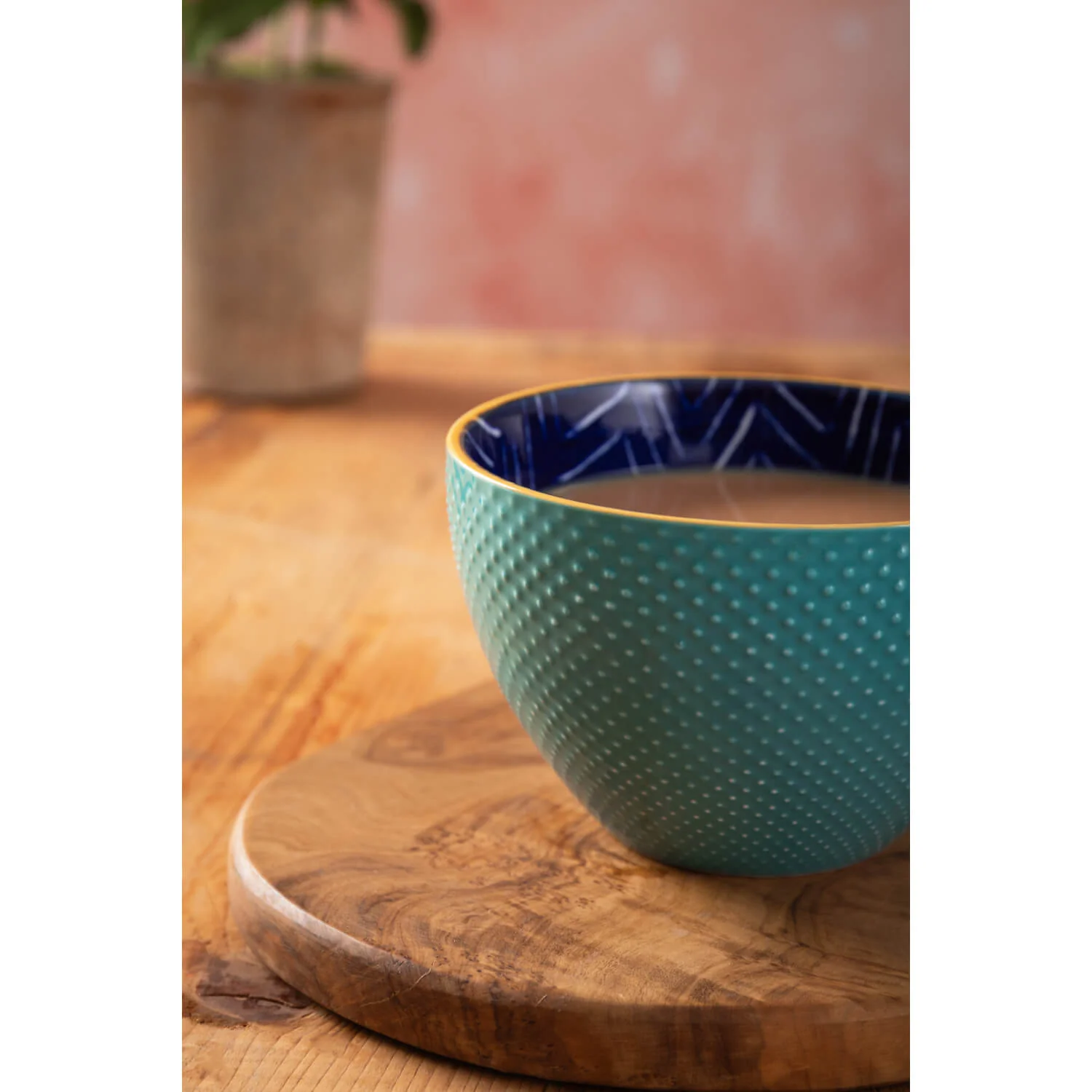 Mikasa Stoneware 330ml Mug - Indigo Chevron - Image 10
