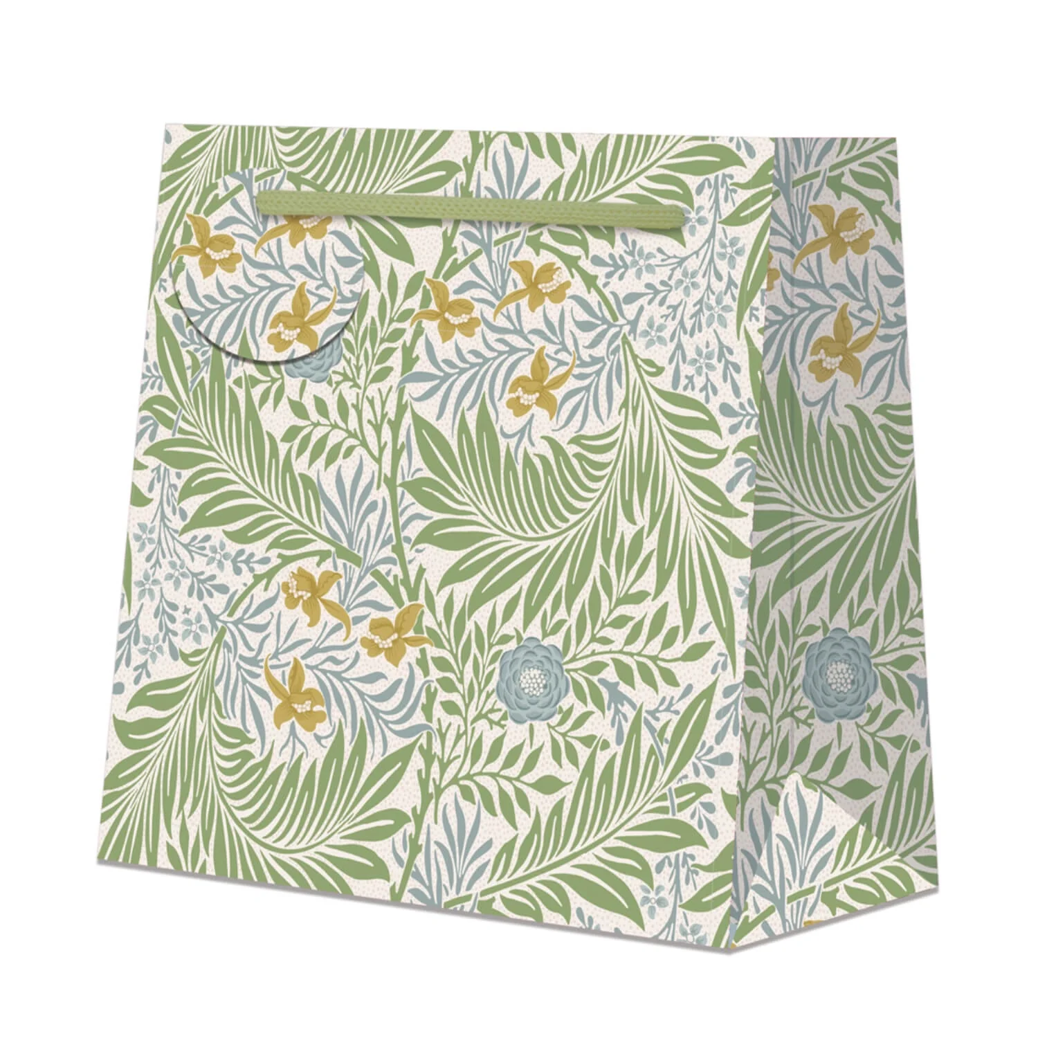 Morris & Co Medium Gift Bag - Larkspur Grass Green