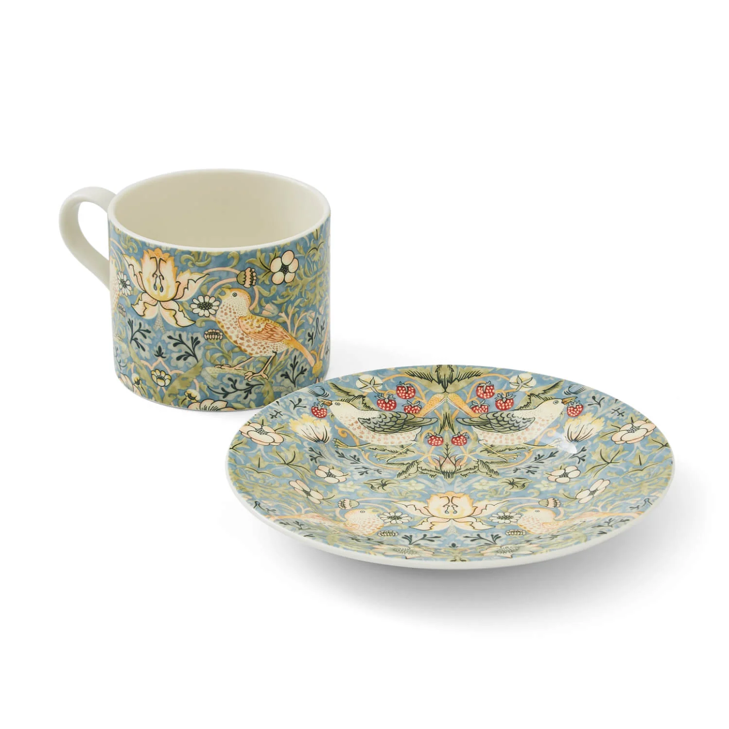 Morris & Co Porcelain Cup & Saucer - Strawberry Thief - Image 3