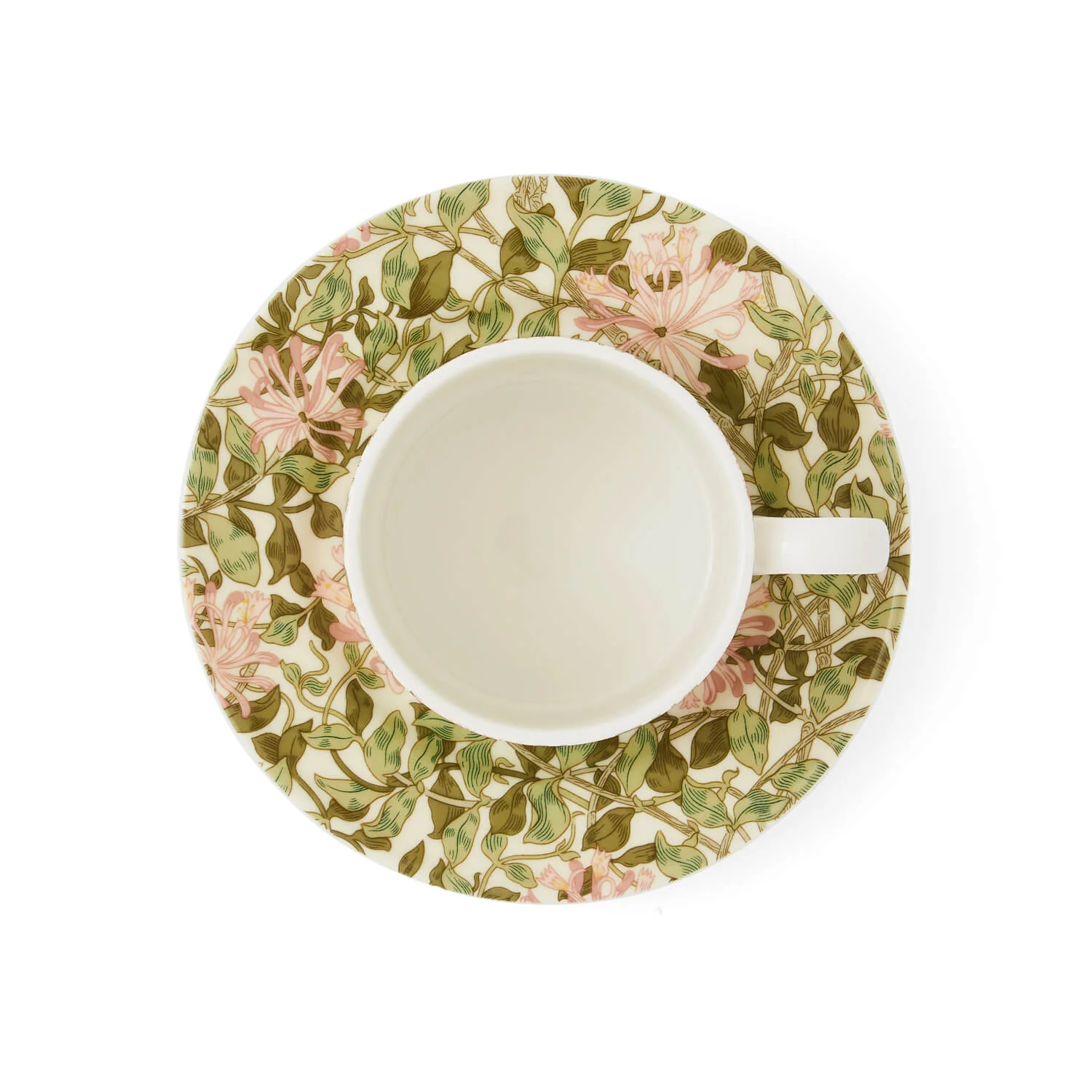 Morris & Co Porcelain Tea Cup & Saucer - Honeysuckle - Image 2