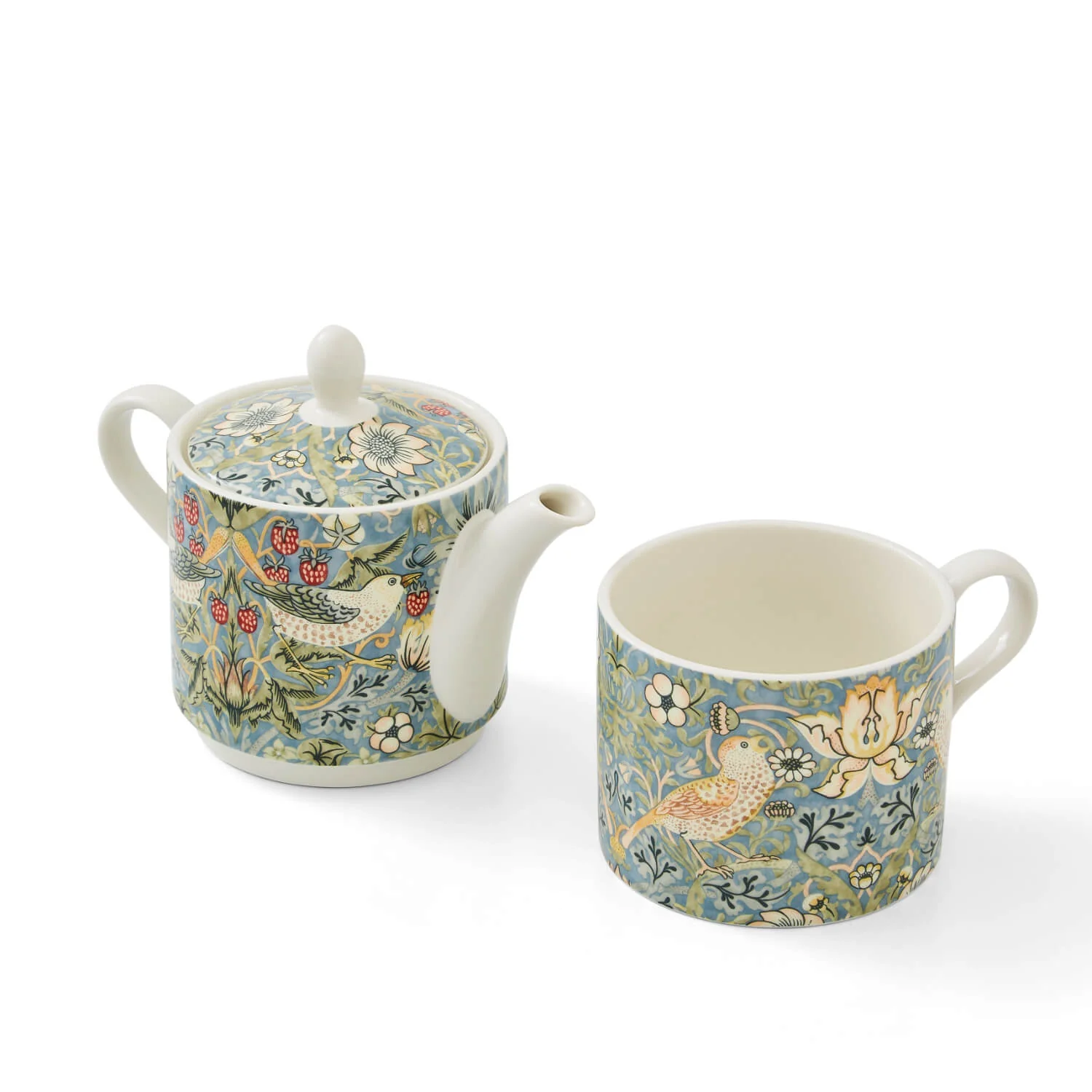 Morris & Co Porcelain Tea For One - Strawberry Thief - Image 3