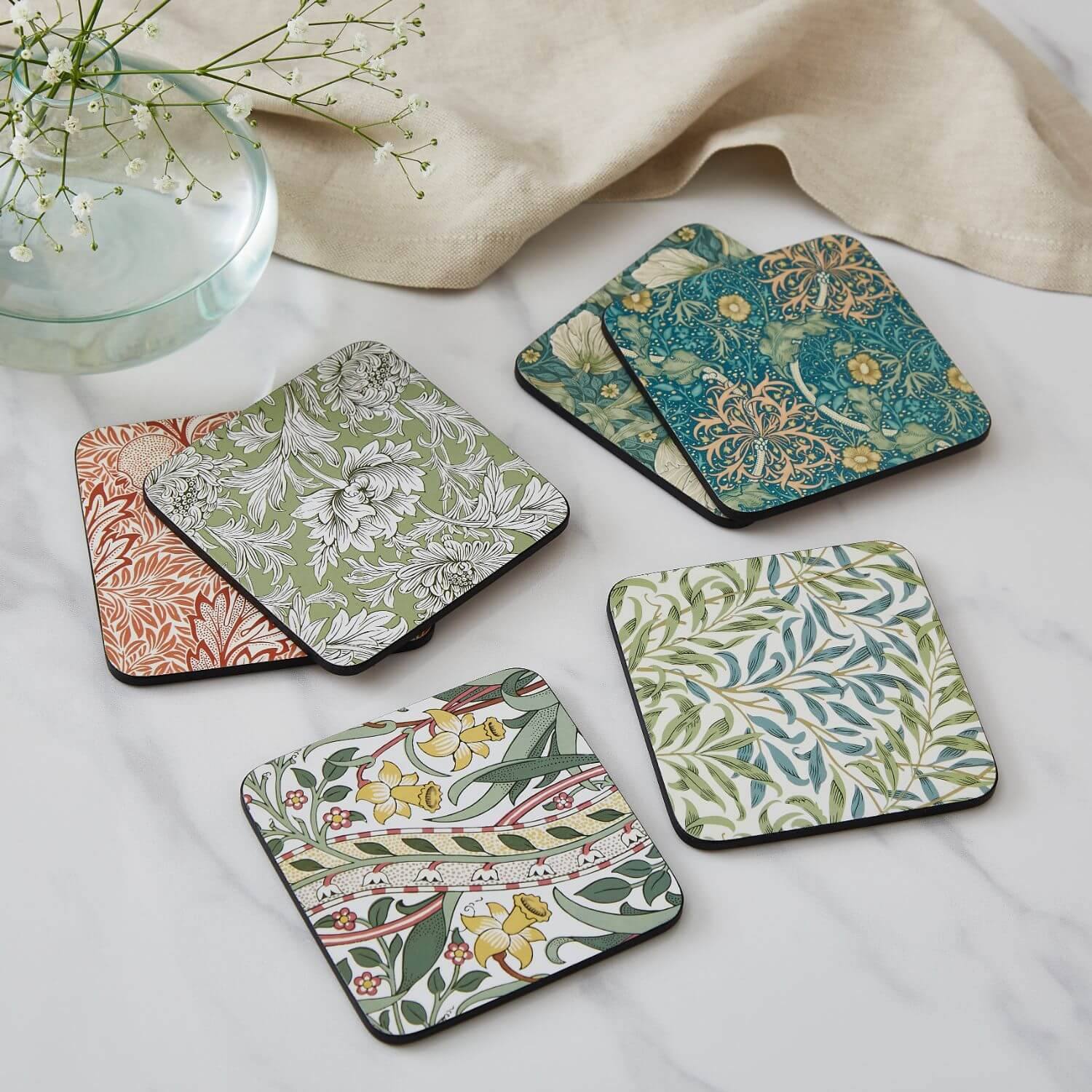 Morris & Co Set of 6 Coasters - Assorted - Image 3