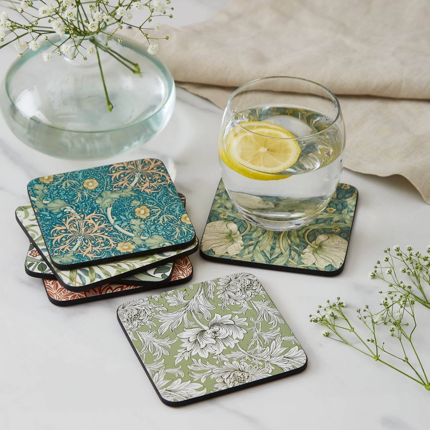 Morris & Co Set of 6 Coasters - Assorted - Image 4