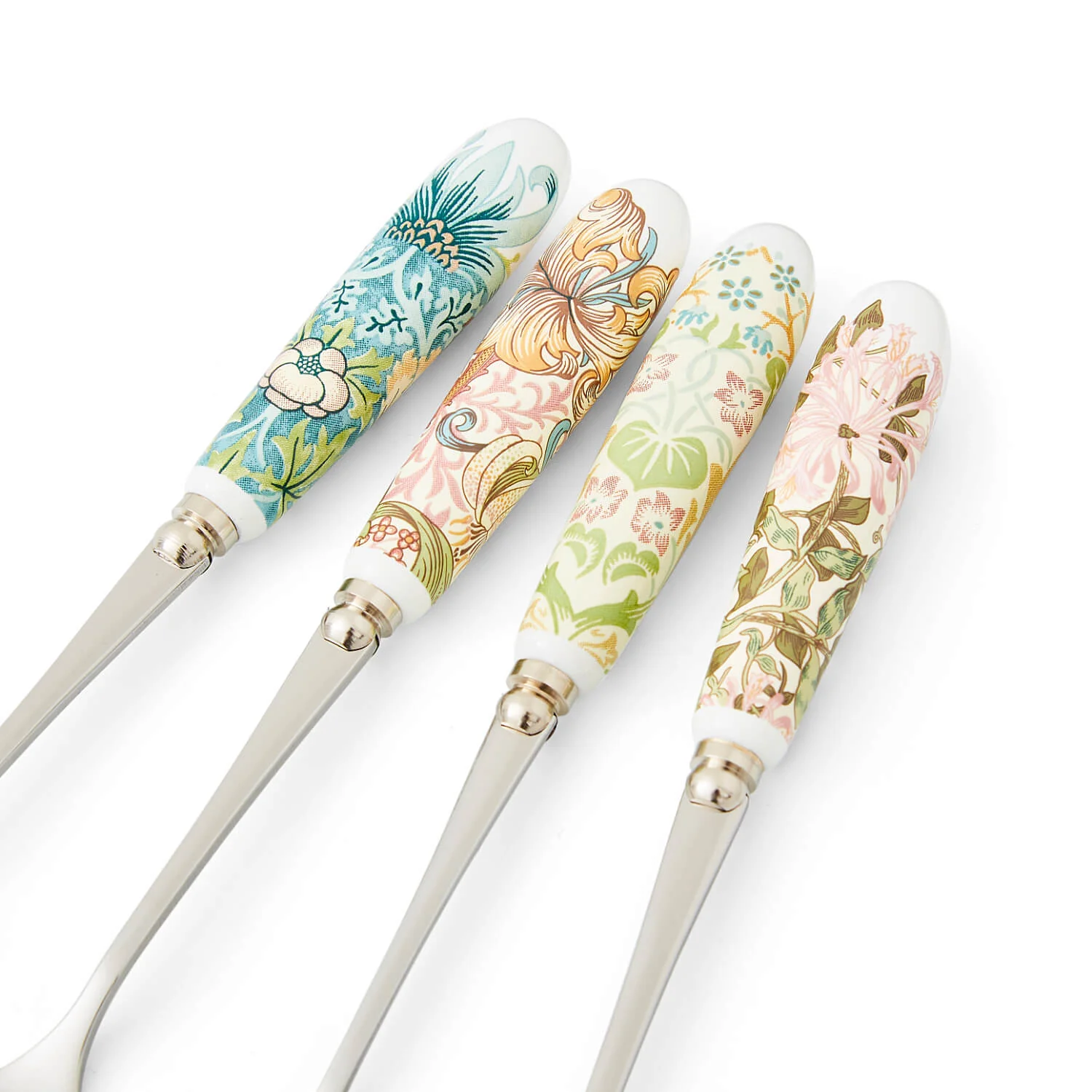 Morris & Co Set Of Four Pastry Forks With Porcelain Handle - Image 3