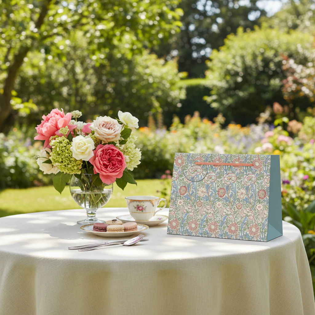 Morris & Co Shopper Gift Bag - Pink & Rose - Image 2