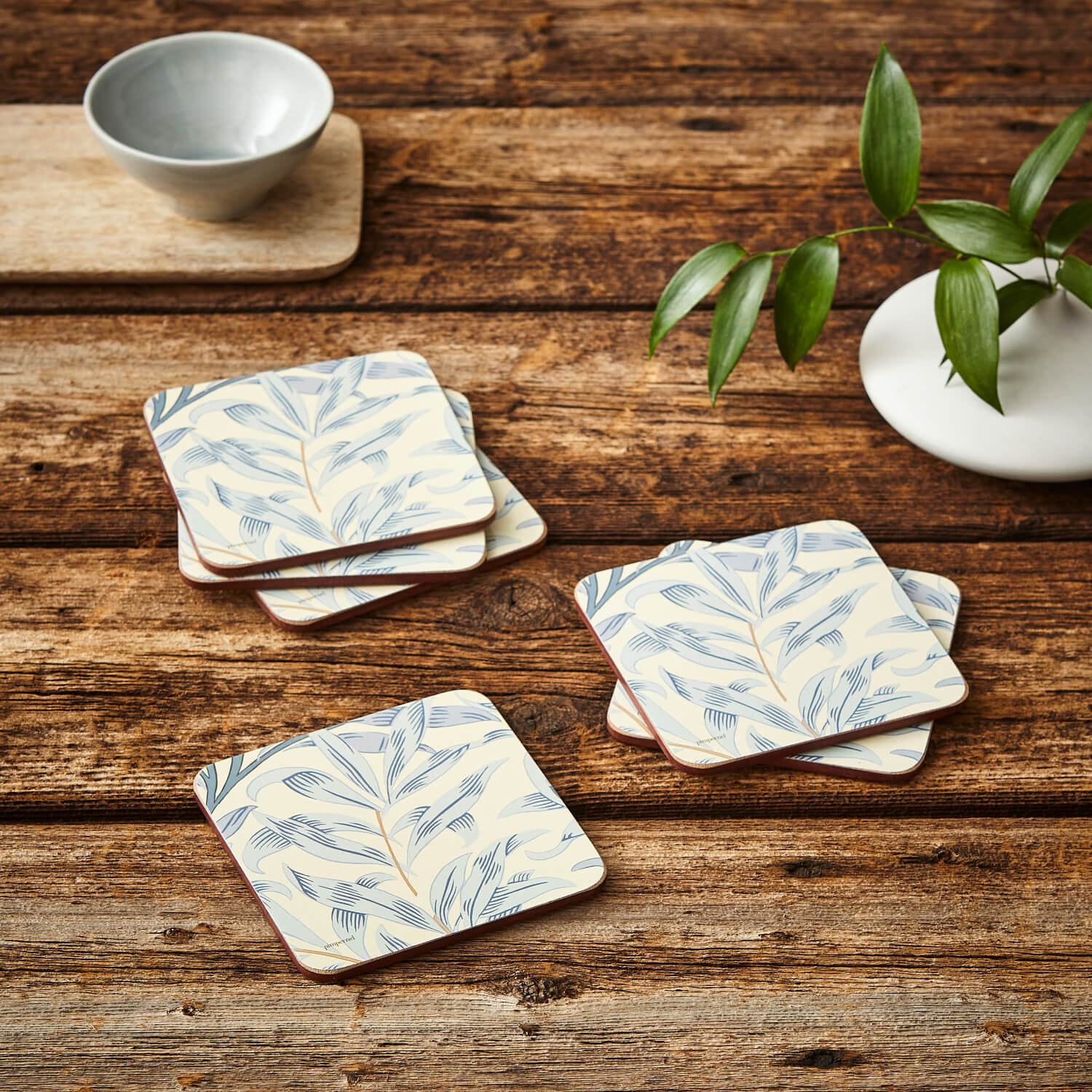 Morris & Co Willow Bough Set Of Six Coasters - Blue - Image 6