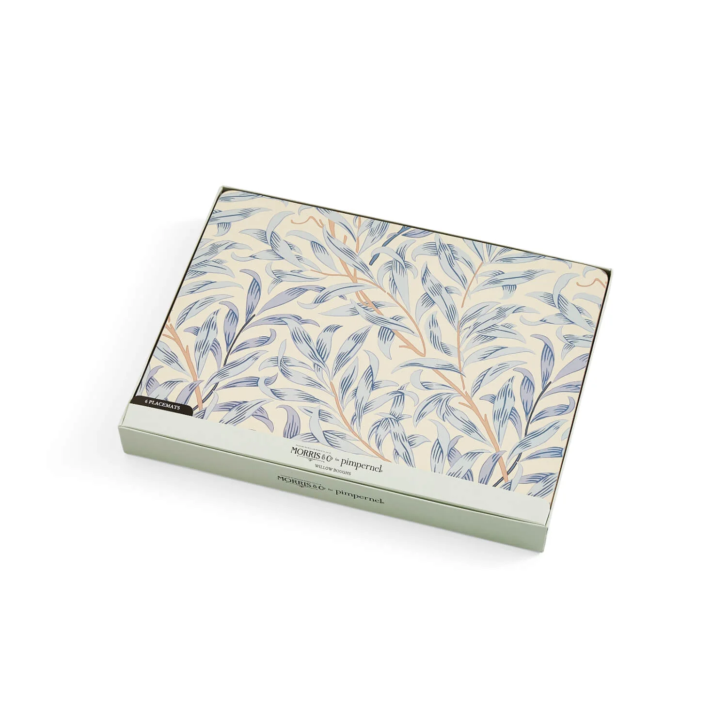 Morris & Co Willow Bough Set Of Six Placemats - Blue - Image 3