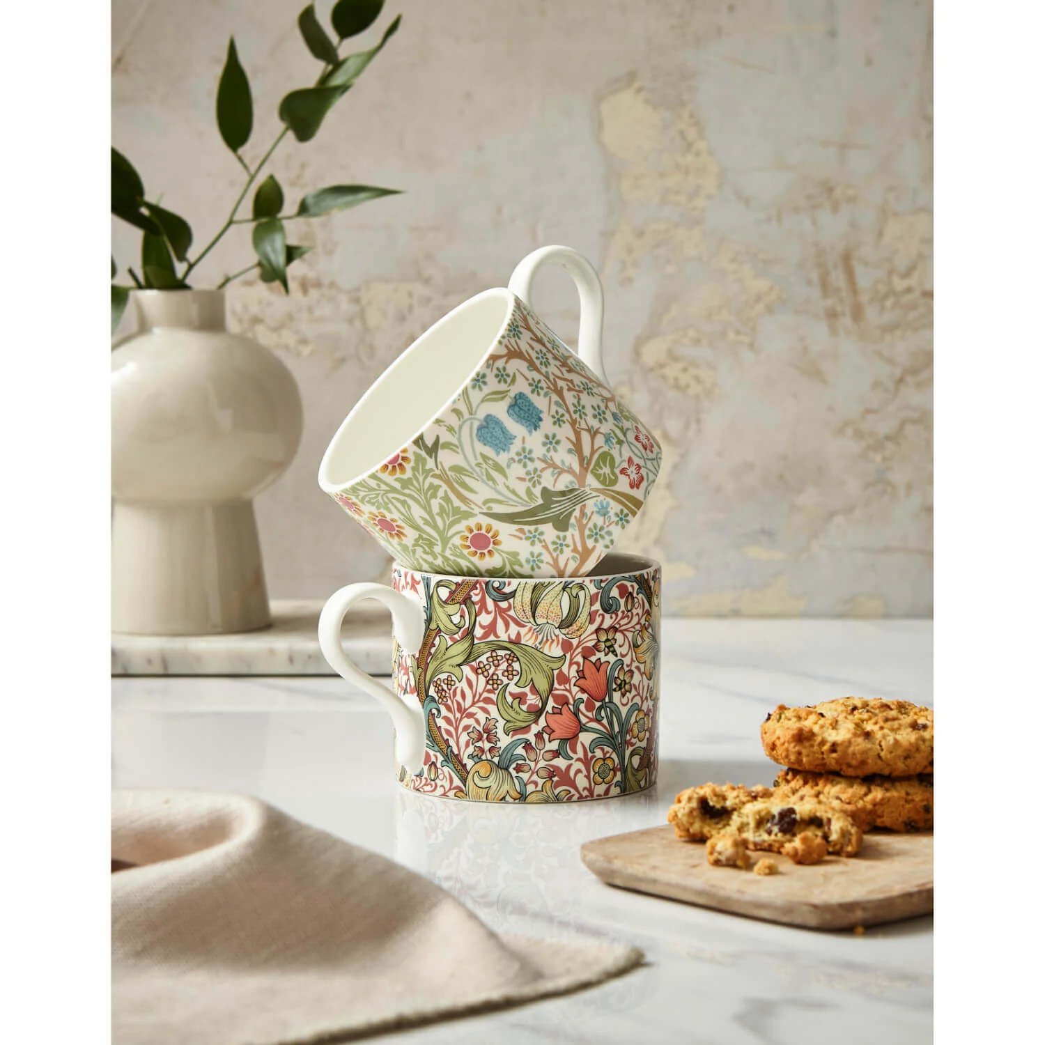 Morris & Co 2 Piece 340ml Porcelain Mug Set - Blackthorn & Lily - Image 5