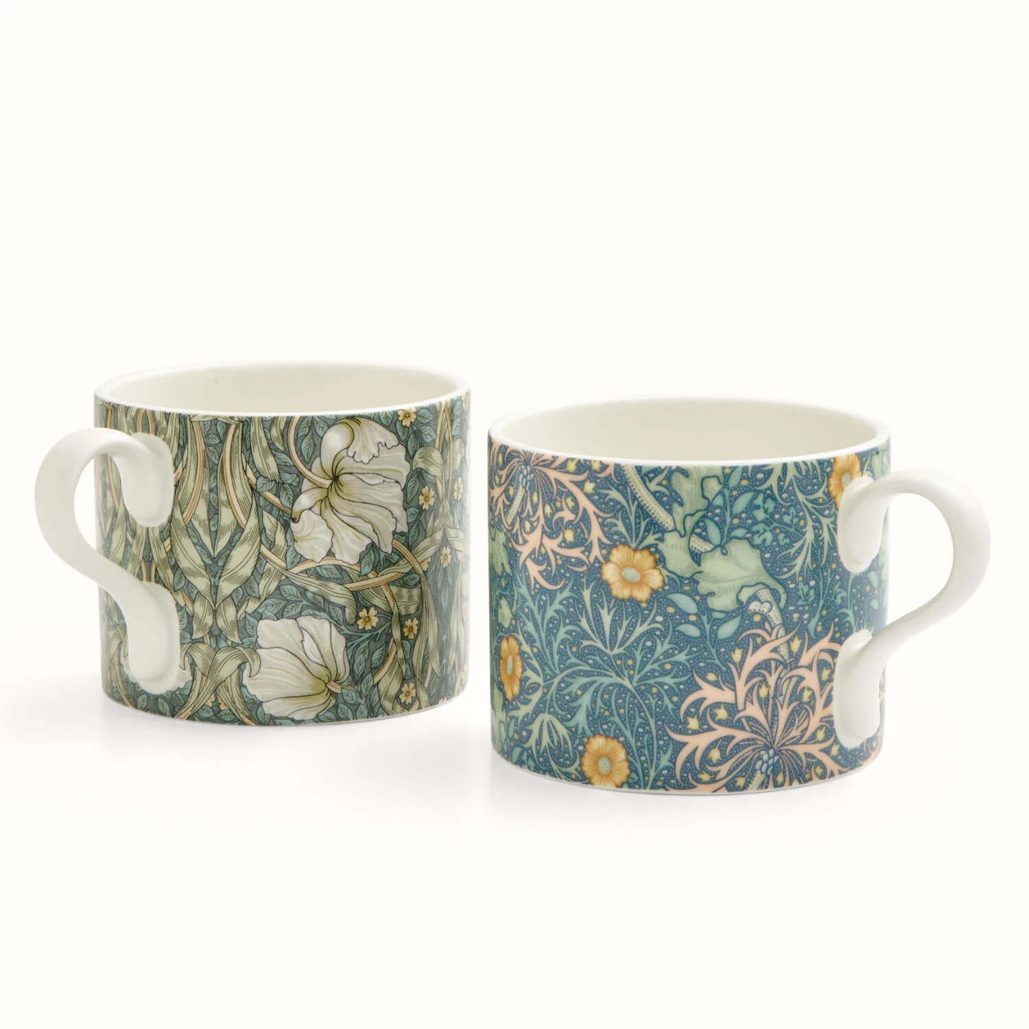 Morris & Co 2 Piece 340ml Porcelain Mug Set - Seaweed & Pimpernel - Image 4