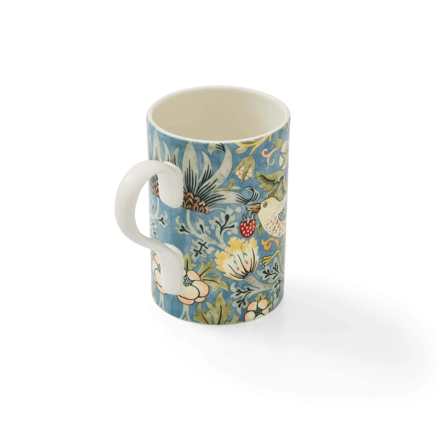 Morris & Co Strawberry Thief 340ml Porcelain Mug - Indigo - Image 3