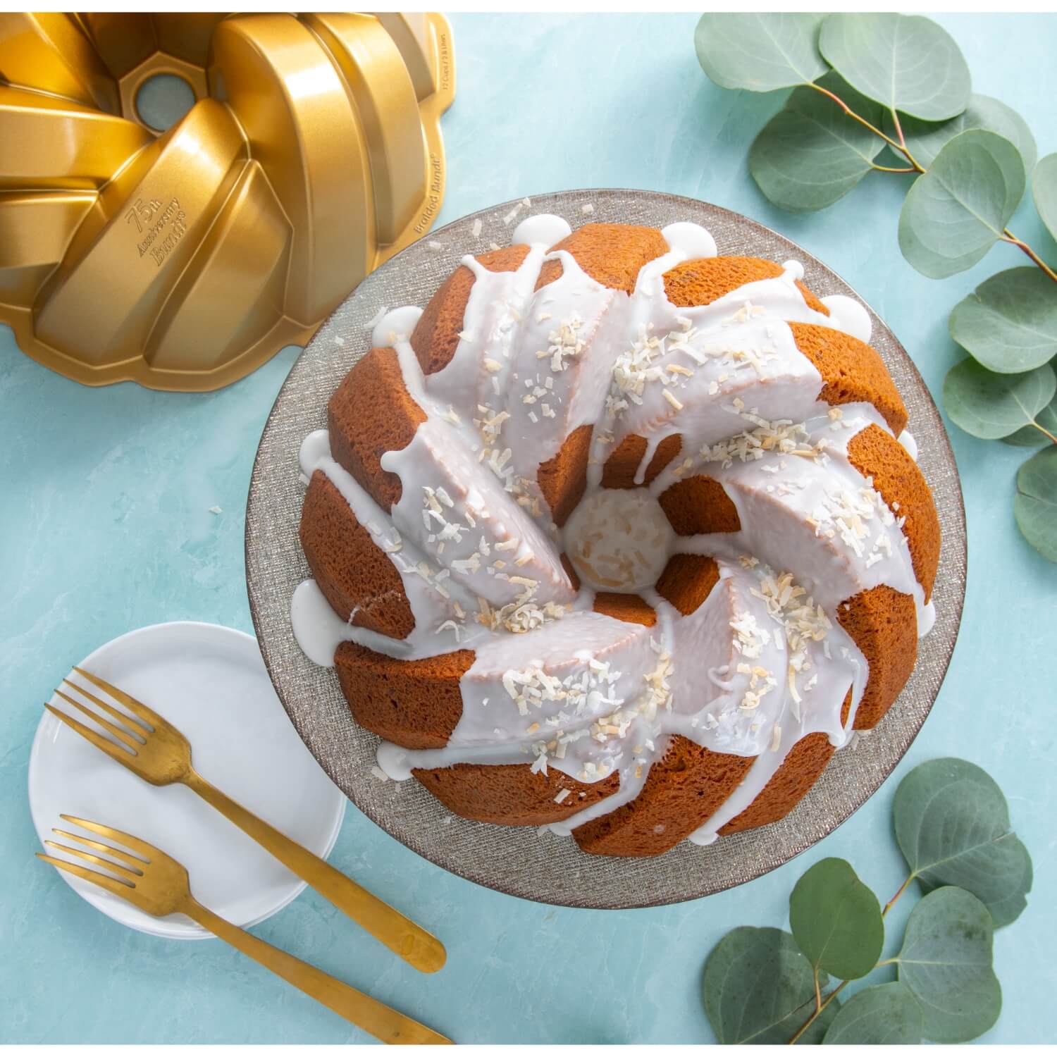 Nordic Ware Braided Bundt Pan - Gold - Image 7
