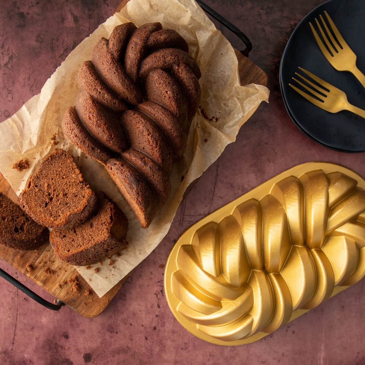 Nordic Ware Braided Loaf Pan - Gold - Image 5