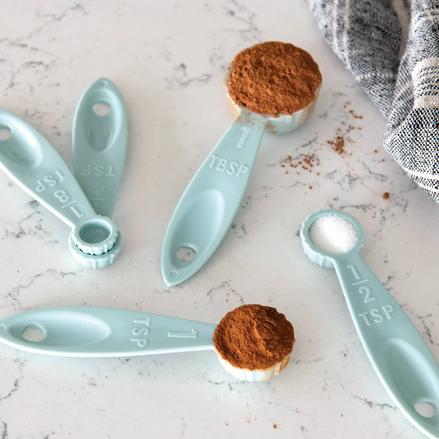 Nordic Ware Bundt Set of 5 Measuring Spoons - Sea Glass - Image 3