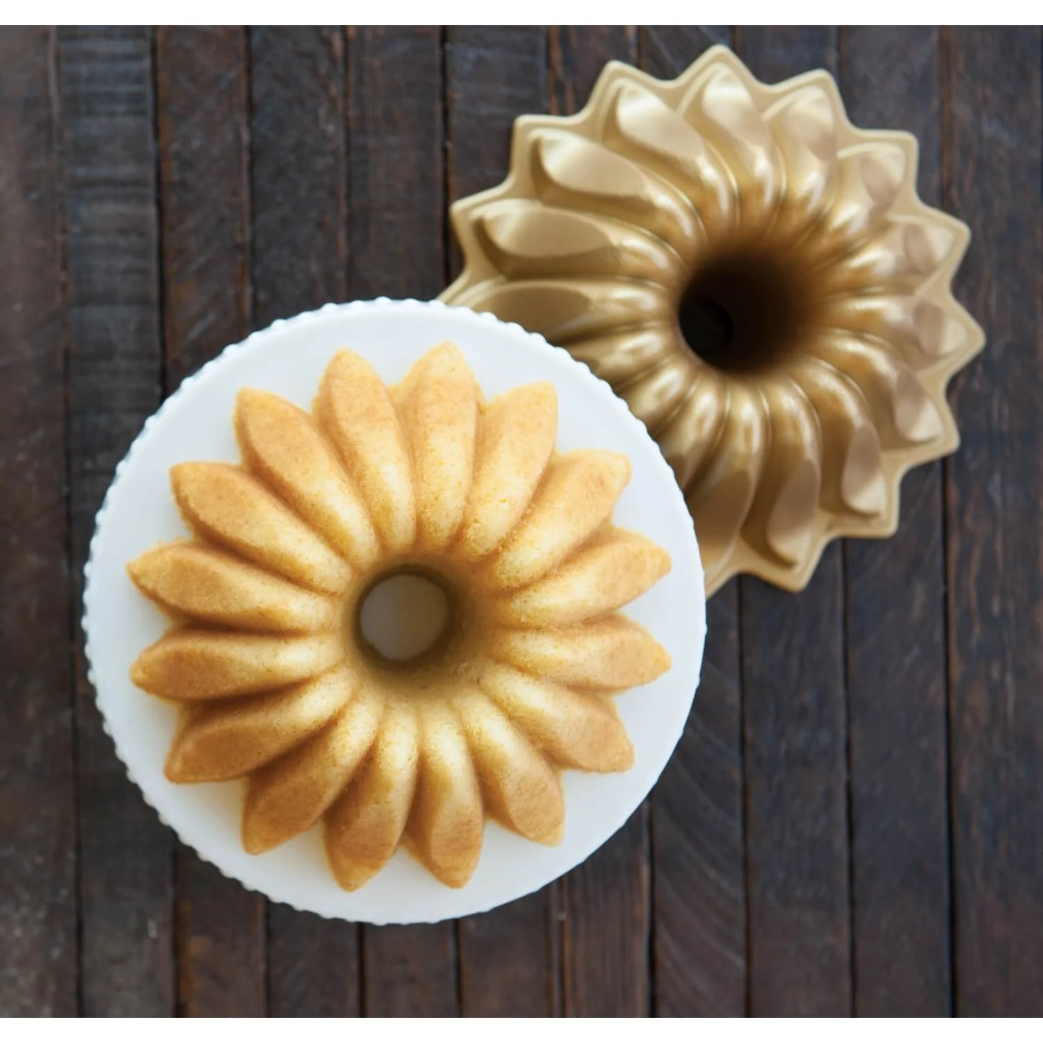 Nordic Ware Fluted Bundt Pan - Gold - Image 3