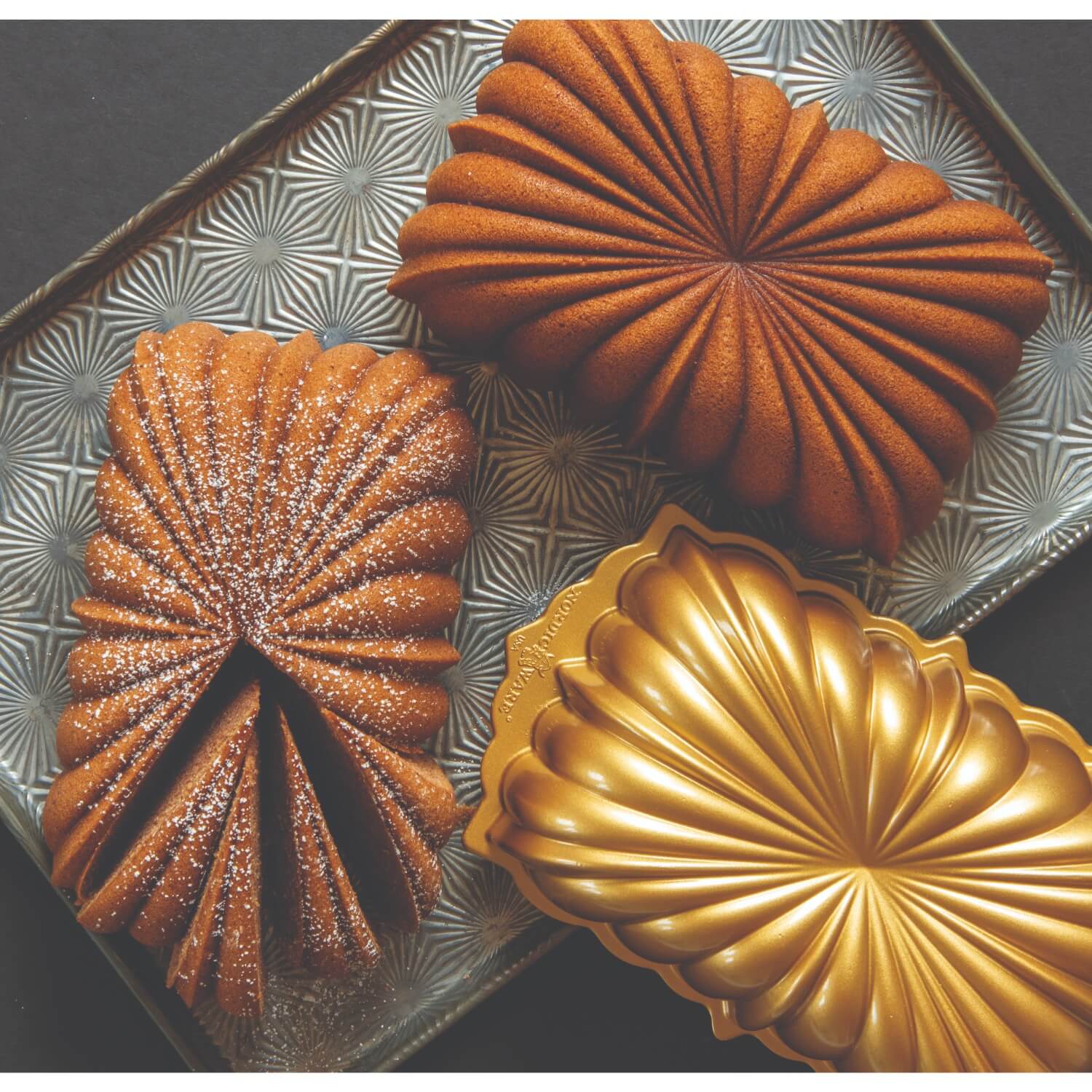 Nordic Ware Fluted Loaf Pan - Gold - Image 4