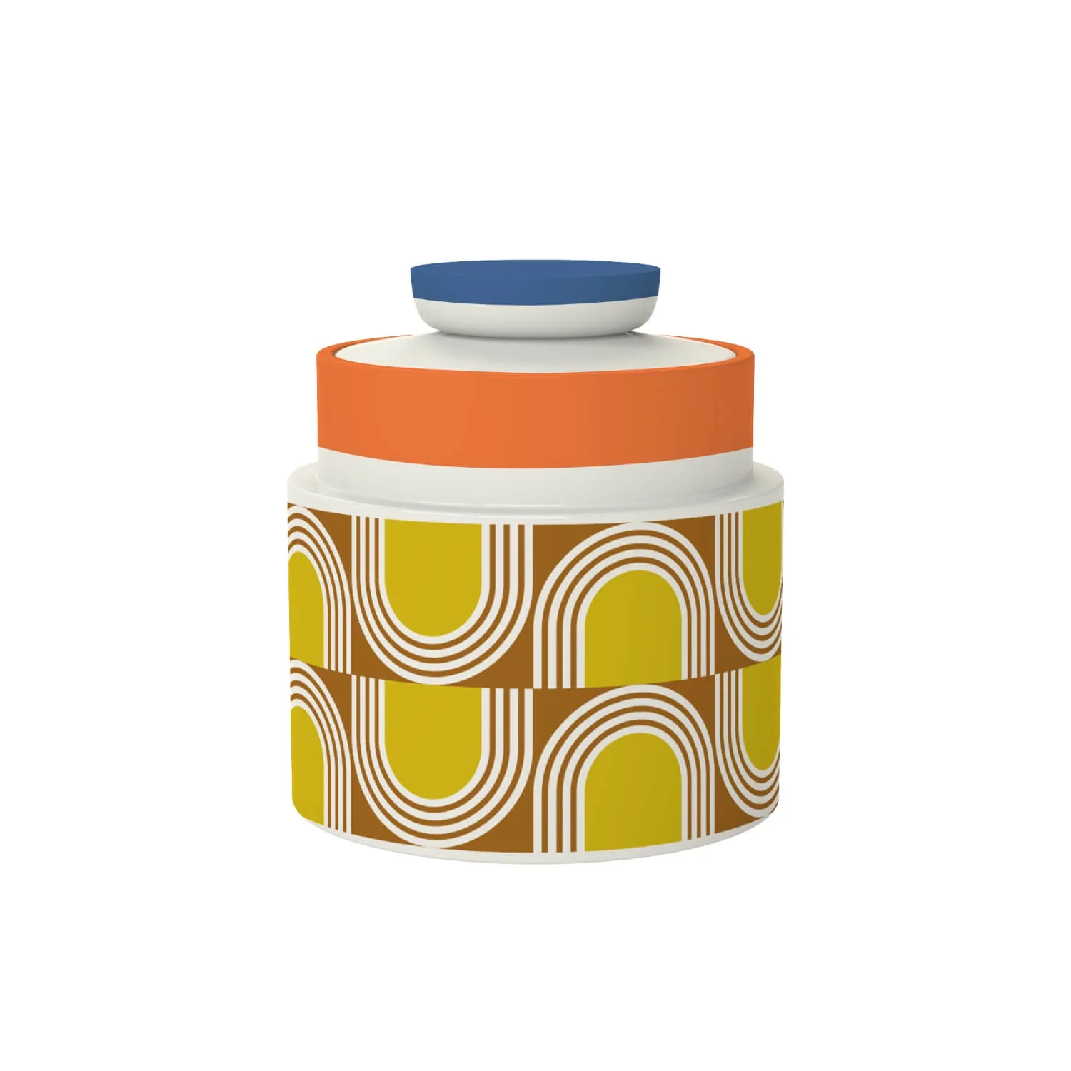 Orla Kiely 12cm Aura Storage Jar - Orange