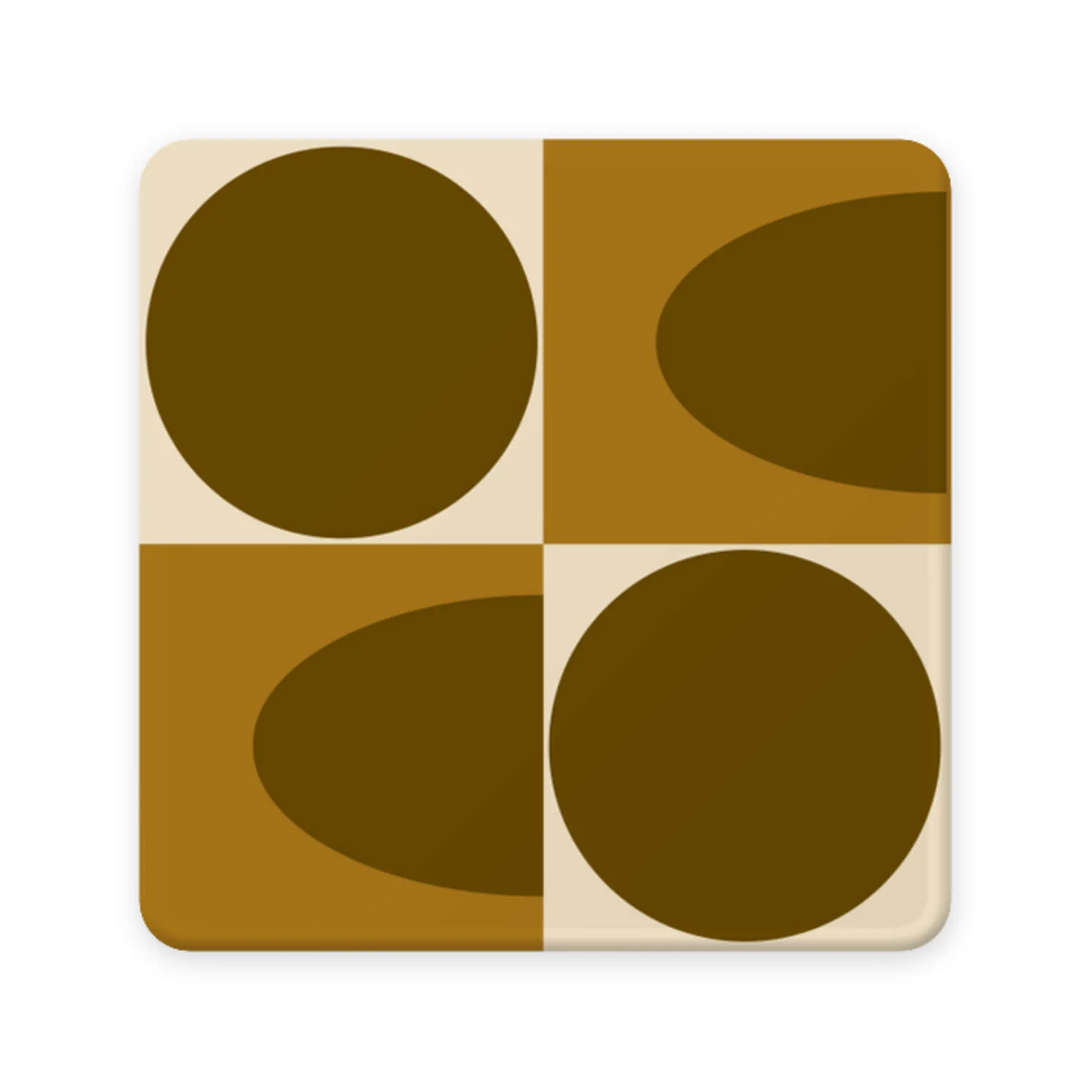 Orla Kiely Set Of 4 Coasters - Spot Square Oval - Image 3