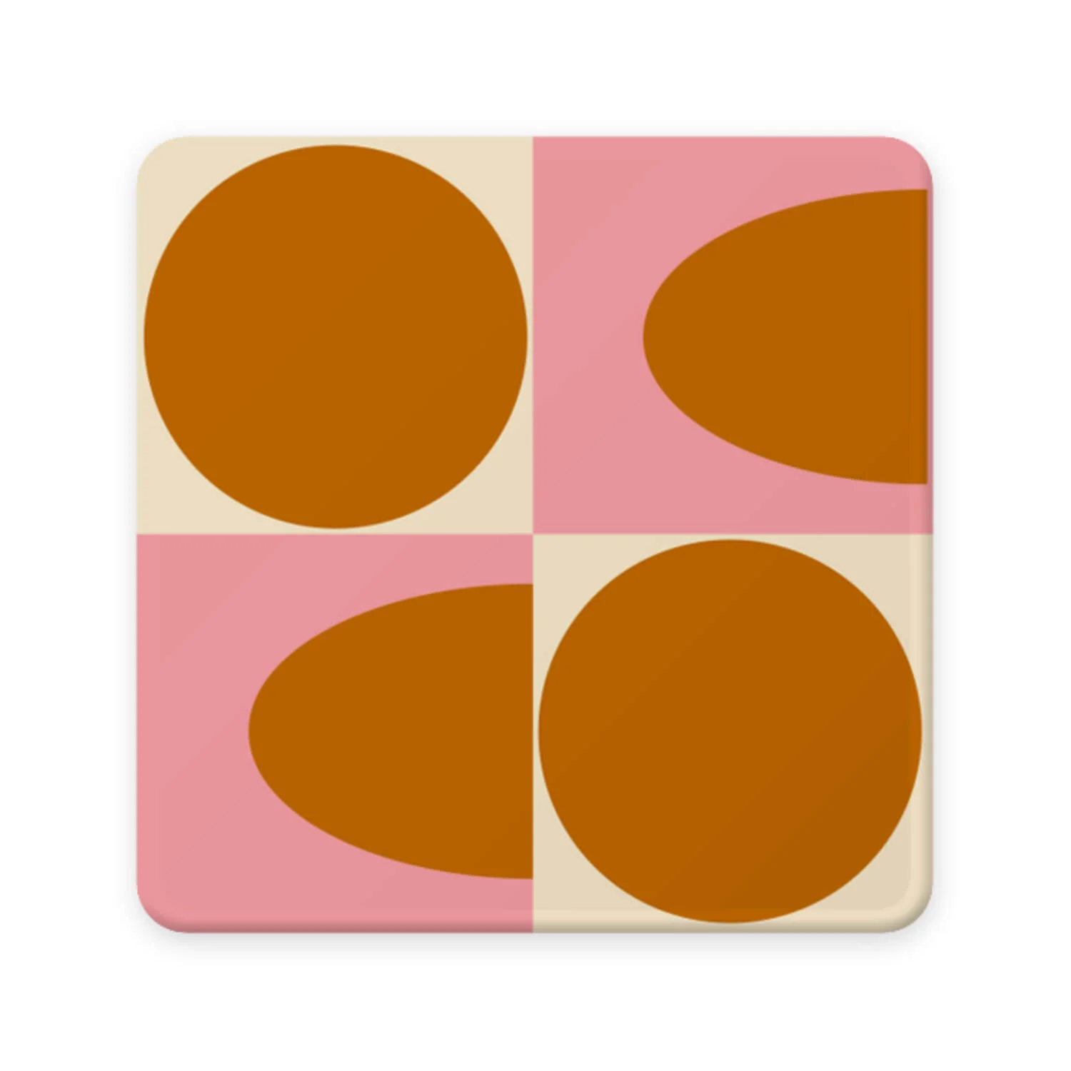 Orla Kiely Set Of 4 Coasters - Spot Square Oval - Image 4