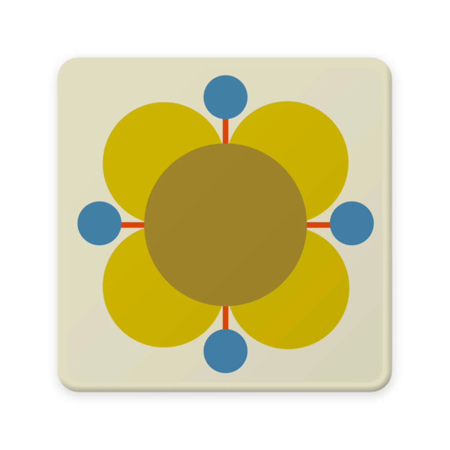 Orla Kiely Set Of 6 Coasters - Atomic Flower - Image 3