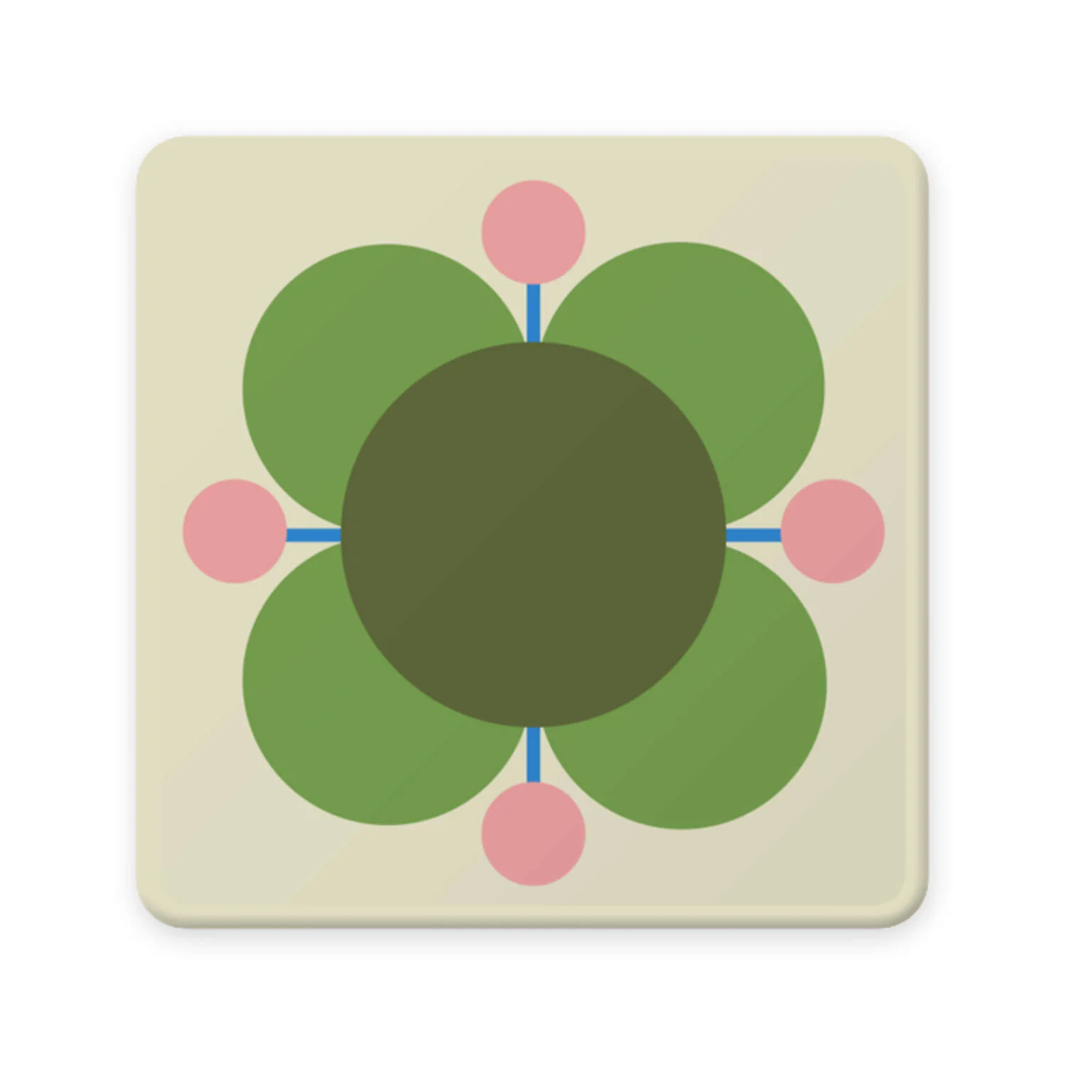 Orla Kiely Set Of 6 Coasters - Atomic Flower - Image 6