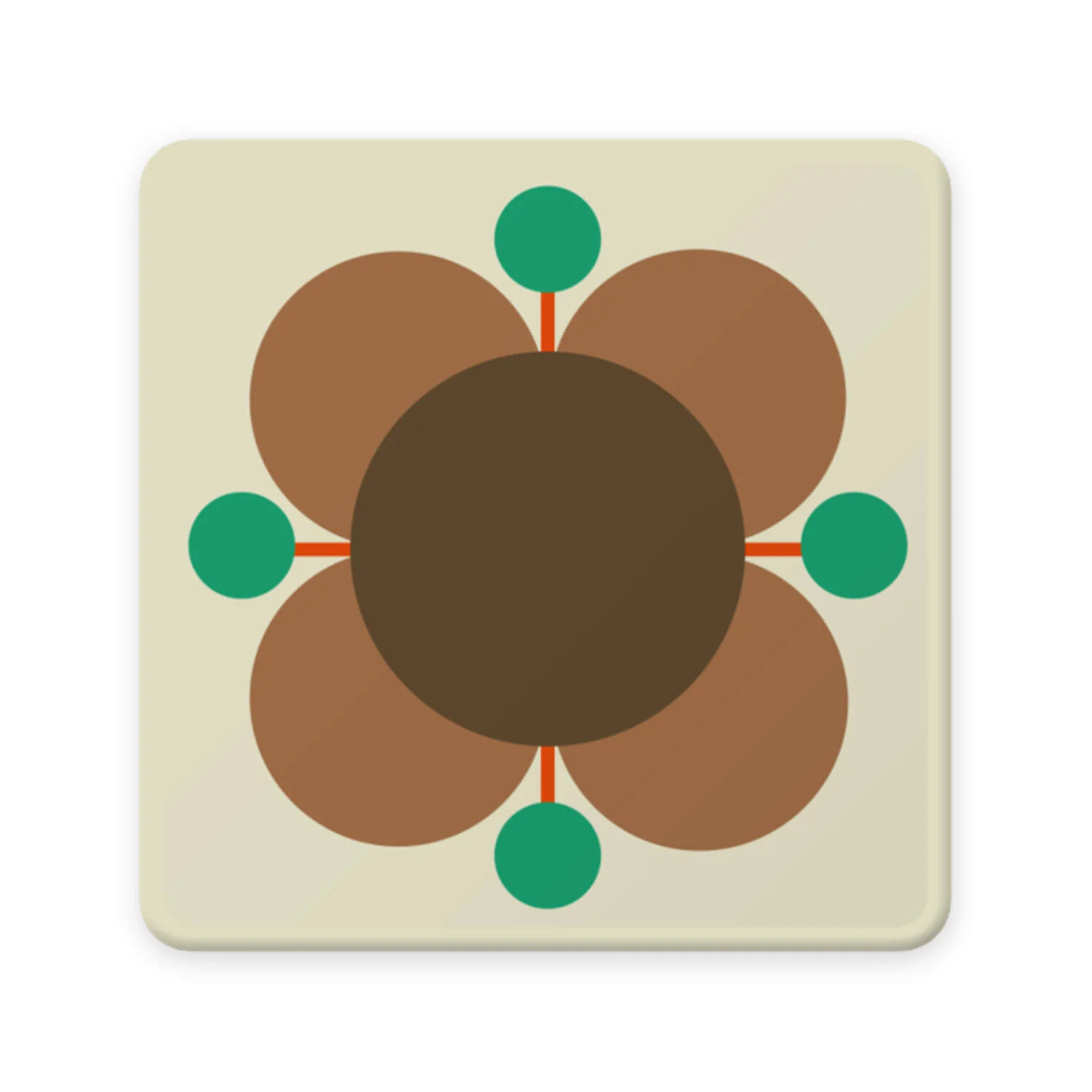 Orla Kiely Set Of 6 Coasters - Atomic Flower - Image 7