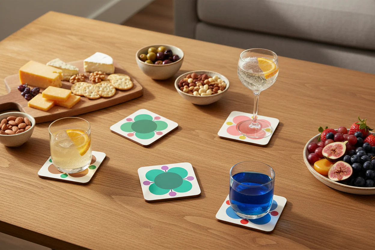 Orla Kiely Set Of 6 Coasters - Atomic Flower - Image 8