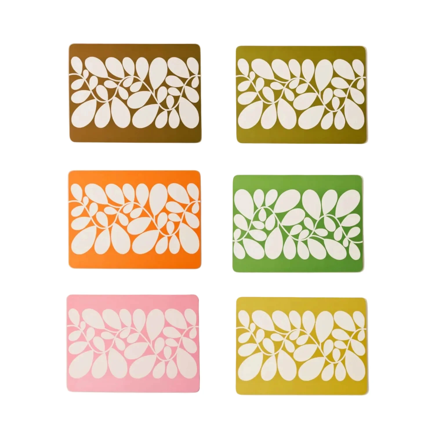 Orla Kiely Set Of 6 Placemats - Sycamore Stripe