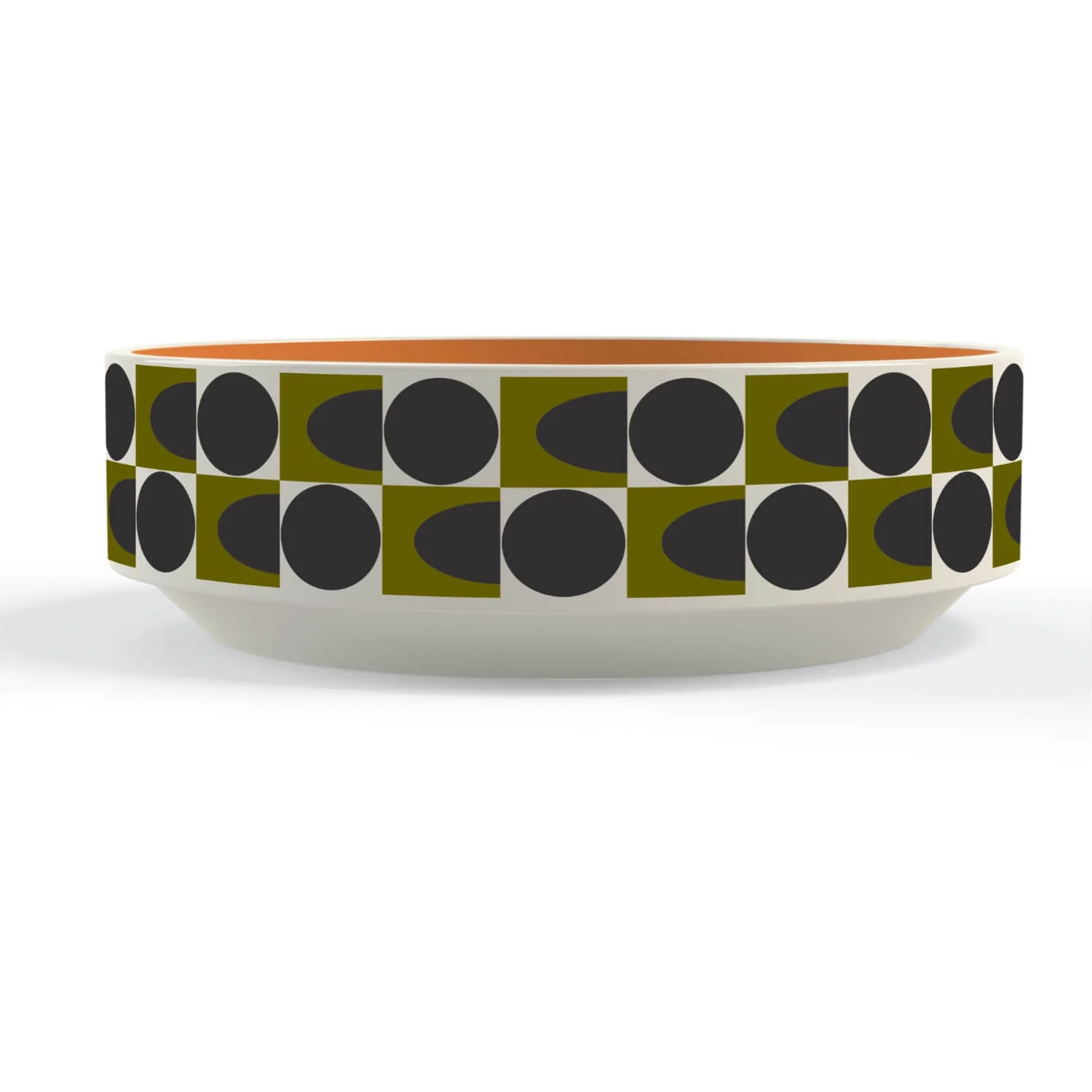 Orla Kiely Spot Square Oval Fruit Bowl - Orange