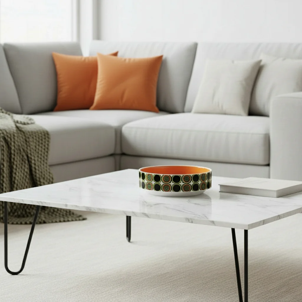 Orla Kiely Spot Square Oval Fruit Bowl - Orange - Image 2