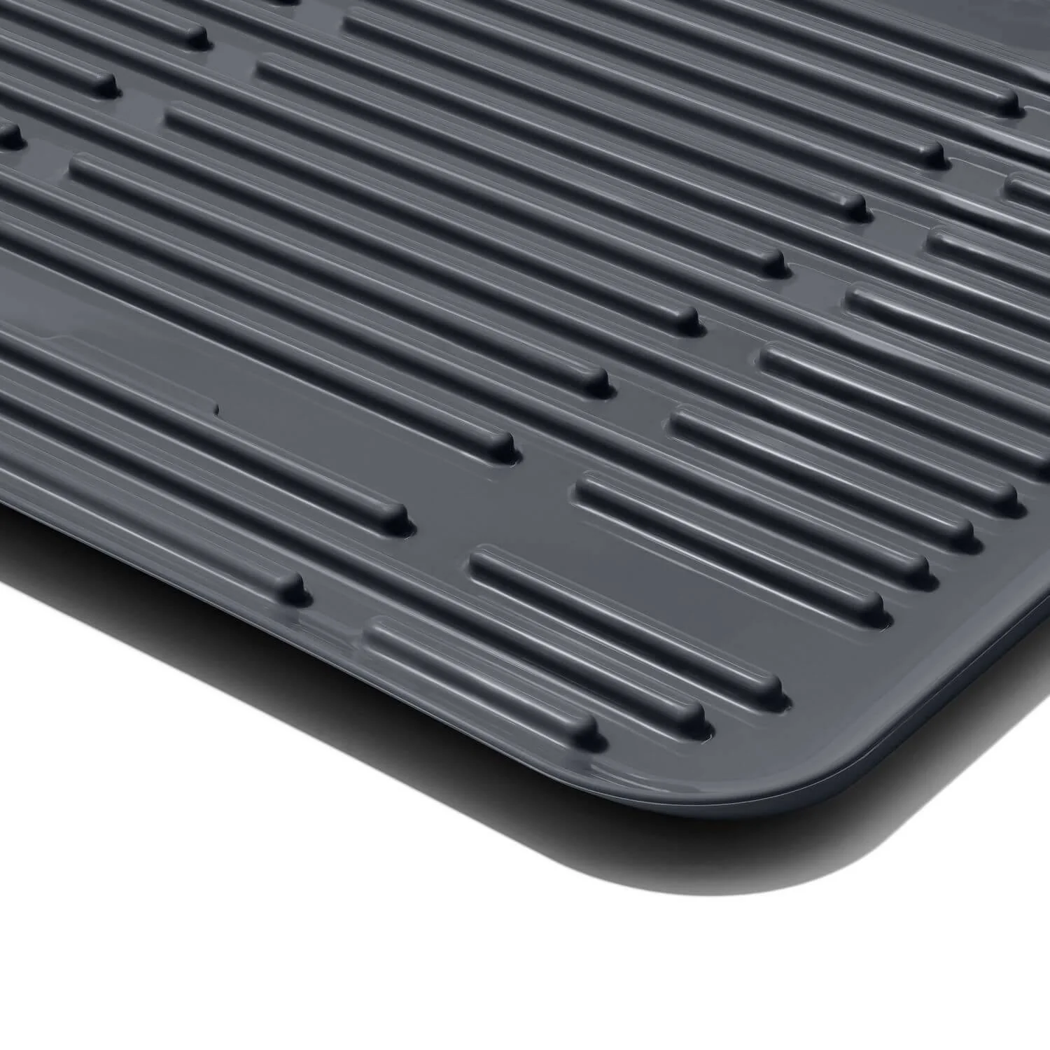 OXO Good Grips Aluminium Fold Flat Dish Rack - Grey - Image 6