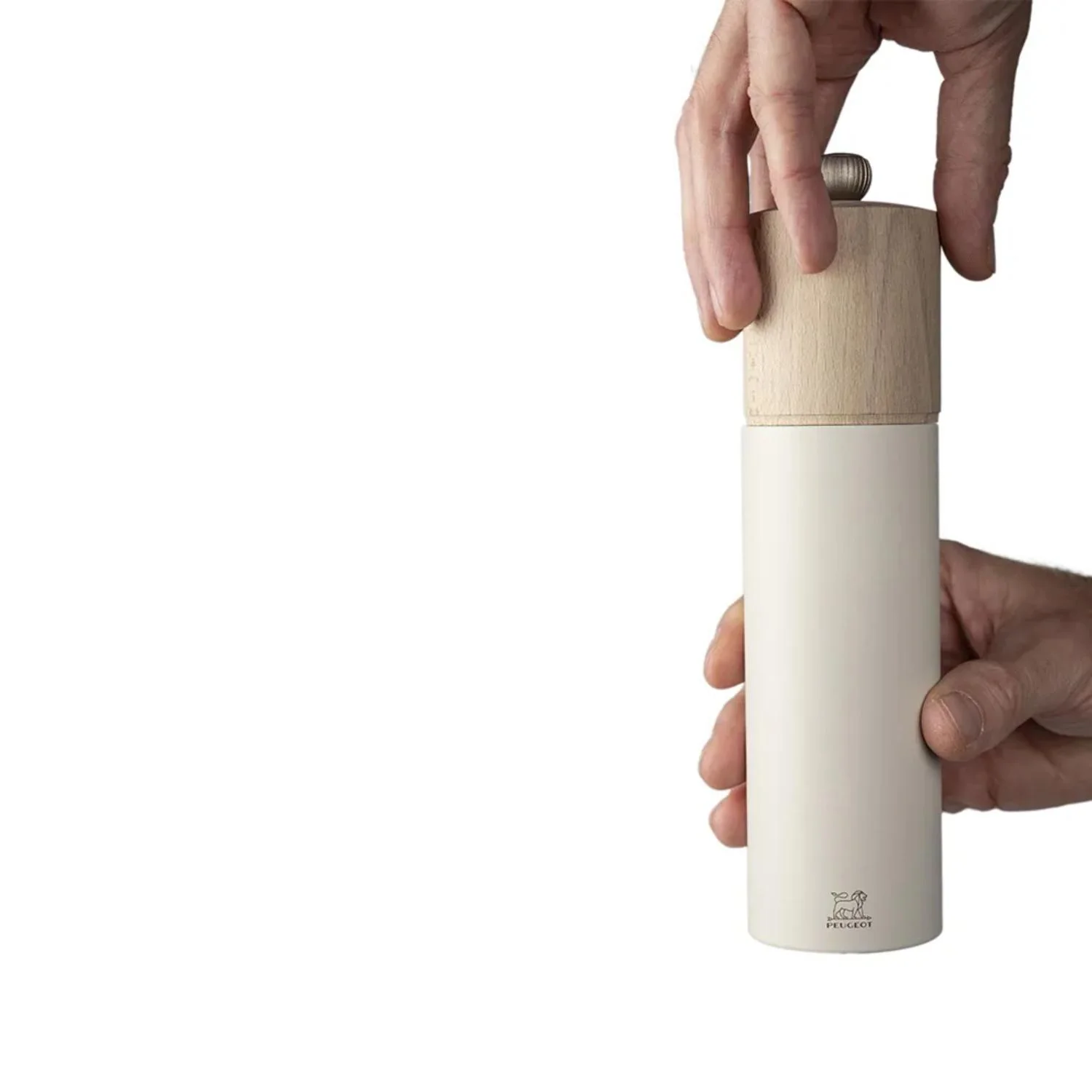 Peugeot Boreal 21cm Beech Salt Mill - Feather White - Image 4