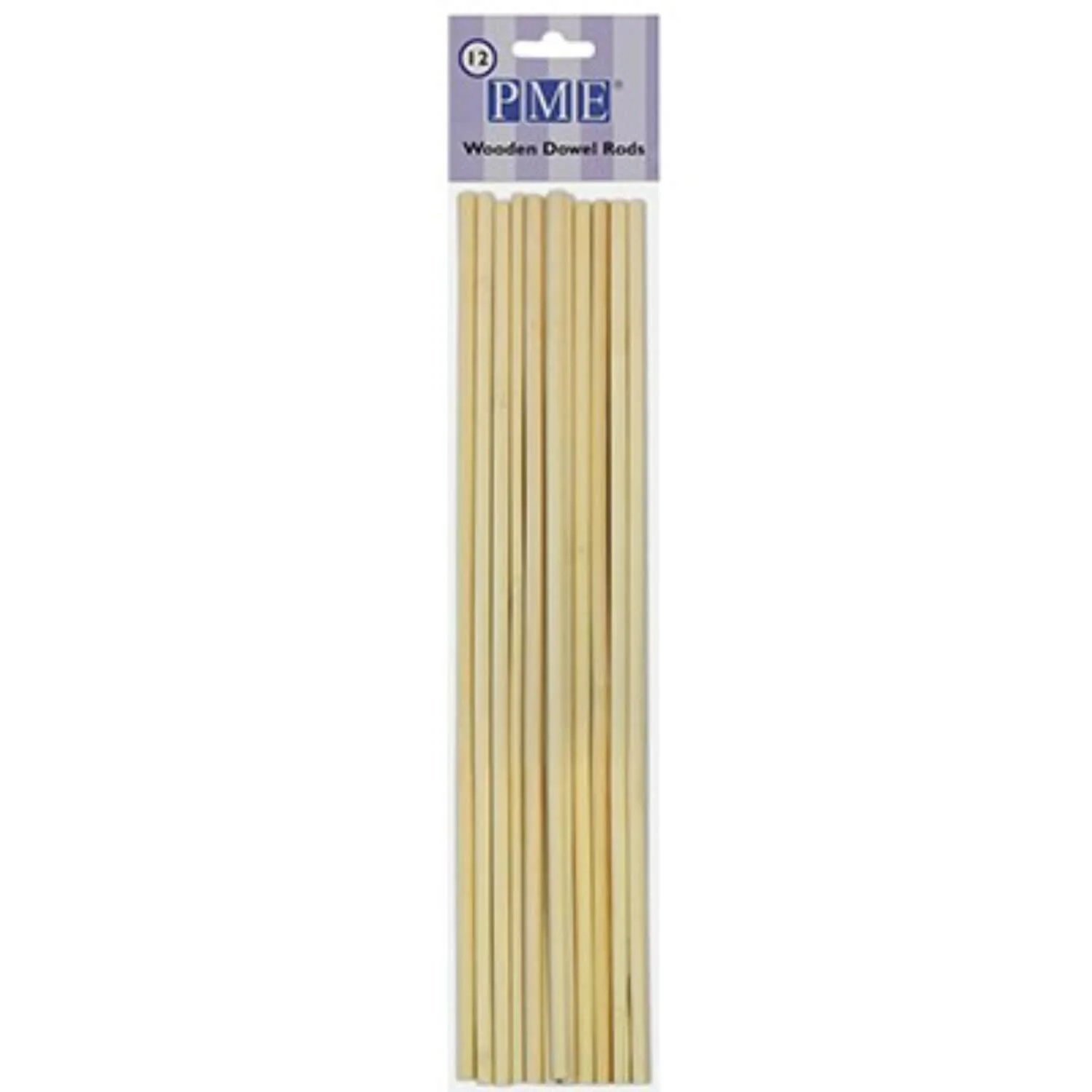 PME 12 Piece Wooden Dowel Rod Set - 30cm - Image 2
