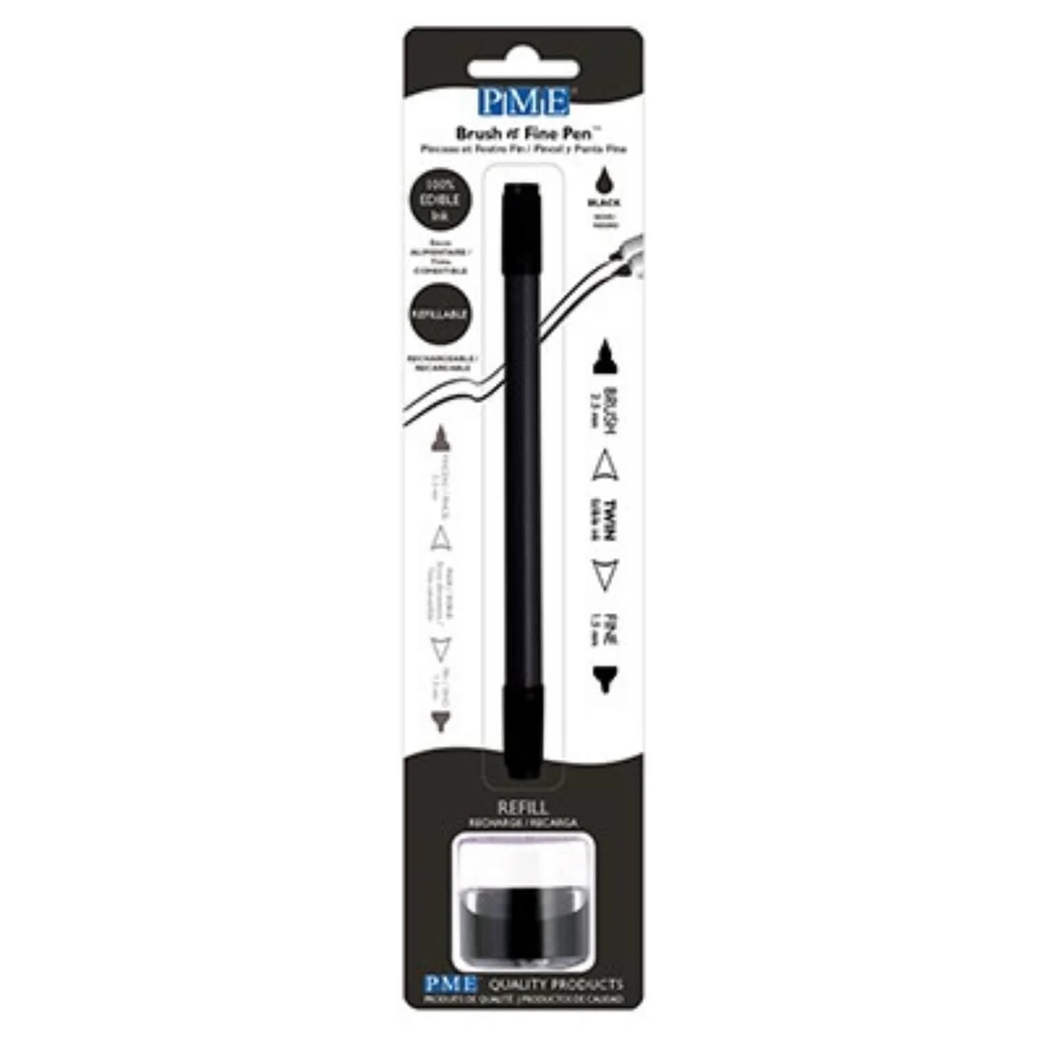PME Brush & Fine Decorating Pen - Black - Image 2