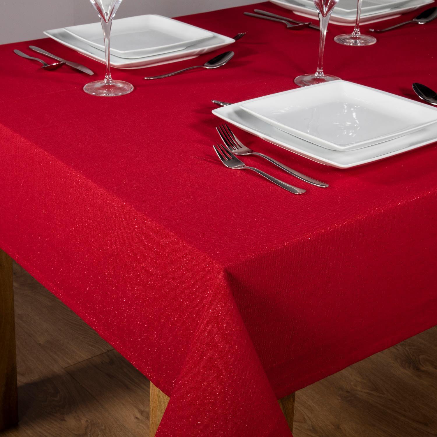 Premier Christmas 1.3 Metre Tablecloth - Red Glitter - Image 2