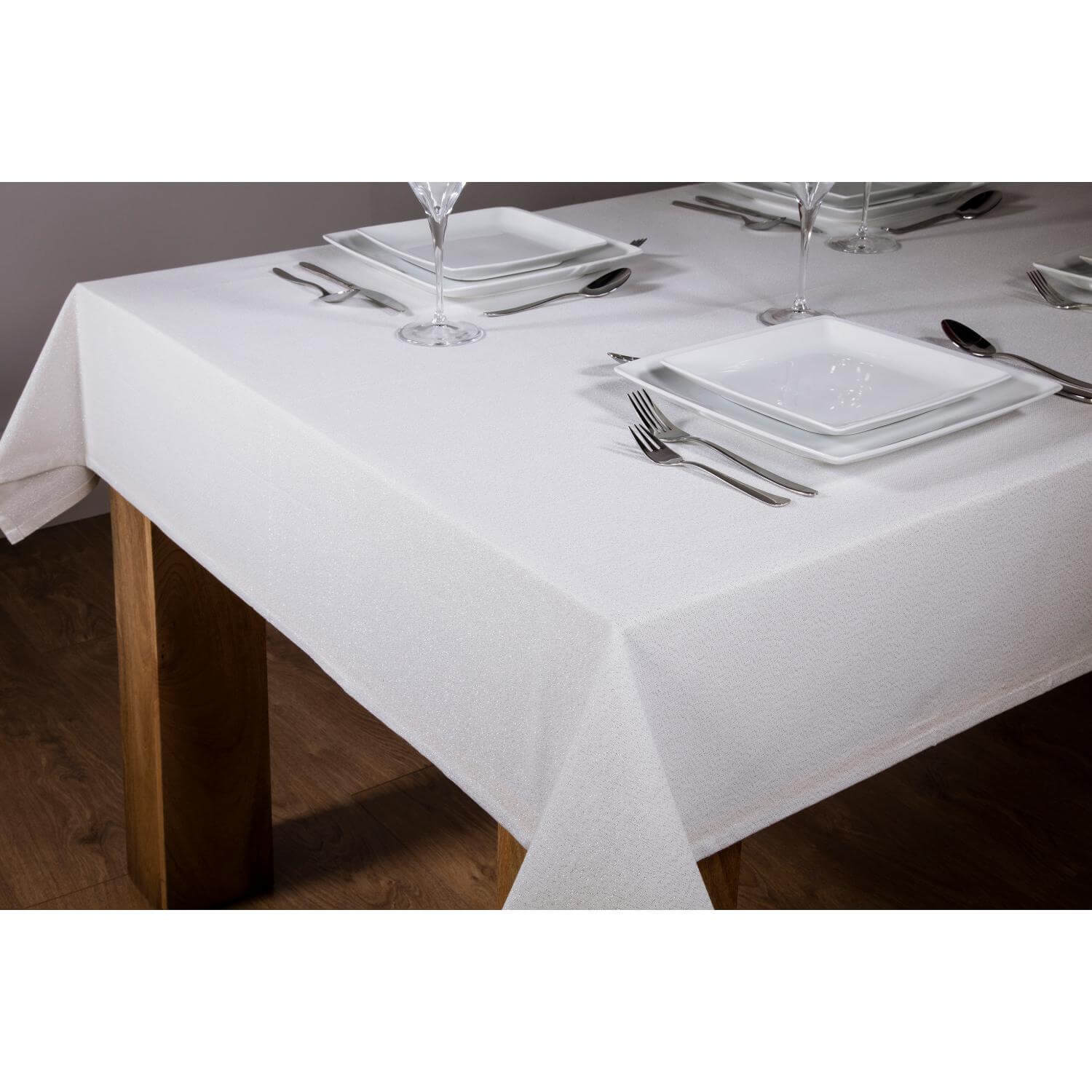 Premier Christmas 1.3 Metre Tablecloth - Silver Glitter - Image 3