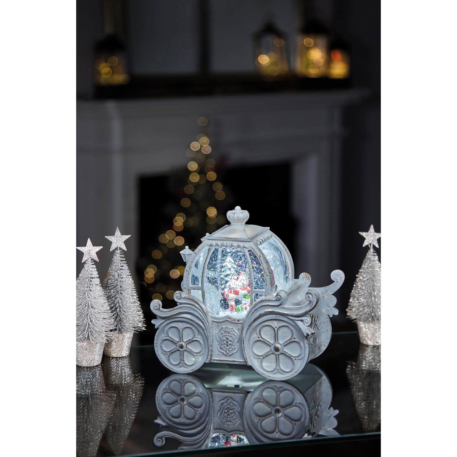 Premier Christmas 20cm Carriage Glitter Water Spinner - Assorted - Image 7