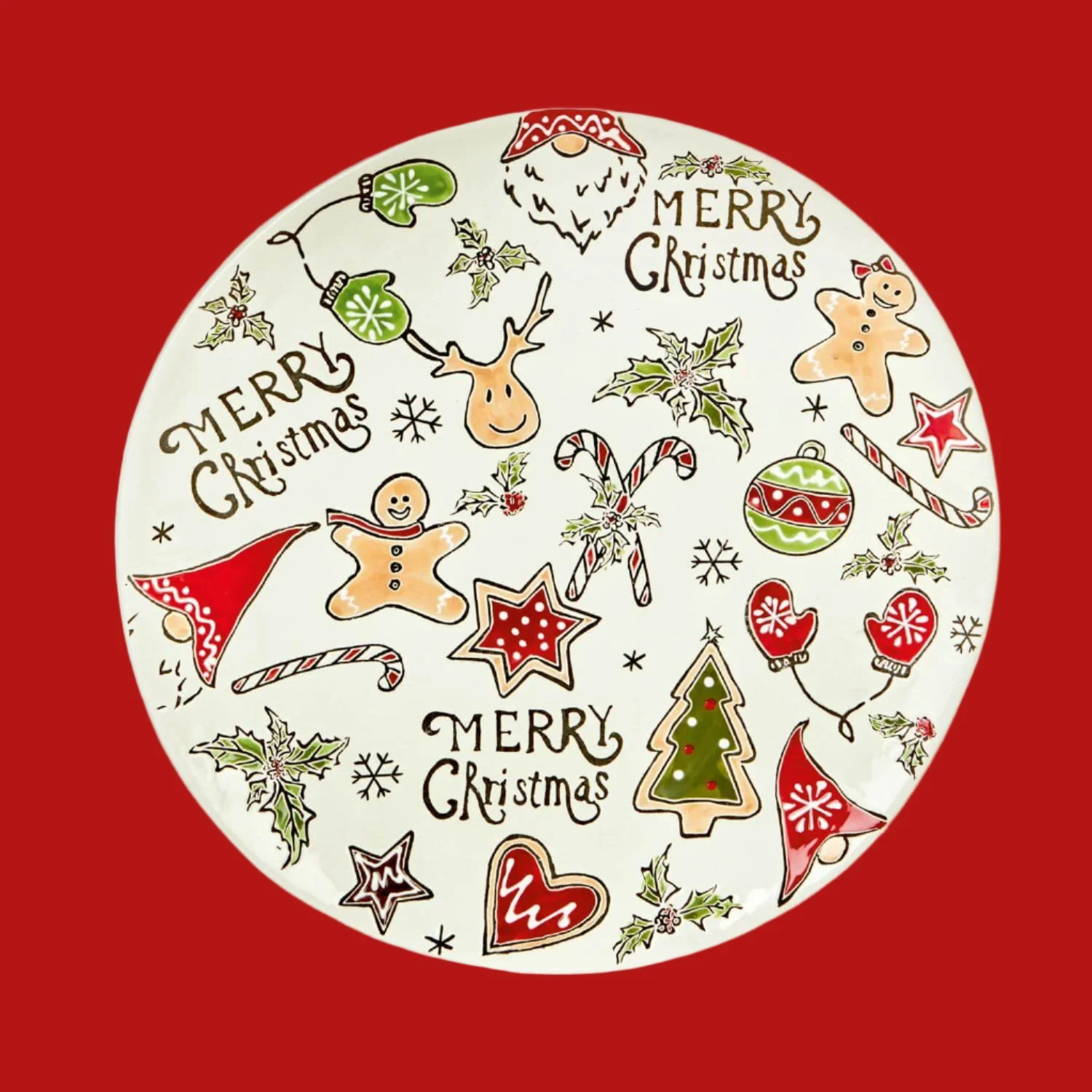 Premier Christmas 27cm Round Ceramic Christmas Plate - Image 2