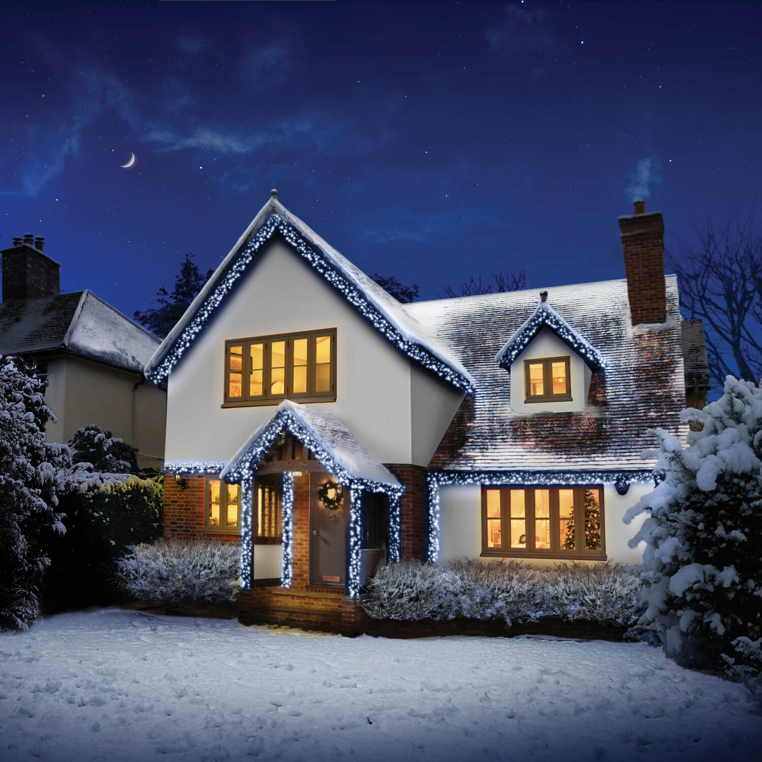 Premier Christmas Cluster Brights 18.5 Metre 1440 LED Multi Action Lights With Timer - White - Image 3