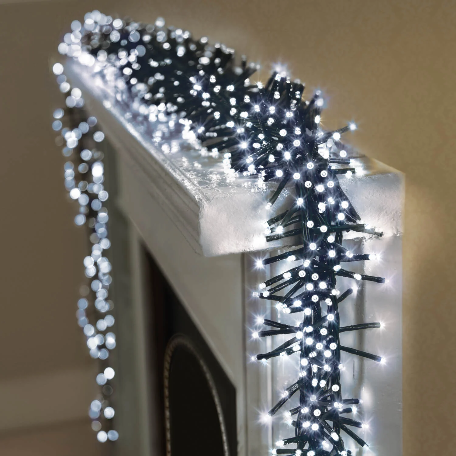 Premier Christmas Cluster Brights 18.5 Metre 1440 LED Multi Action Lights With Timer - White - Image 4