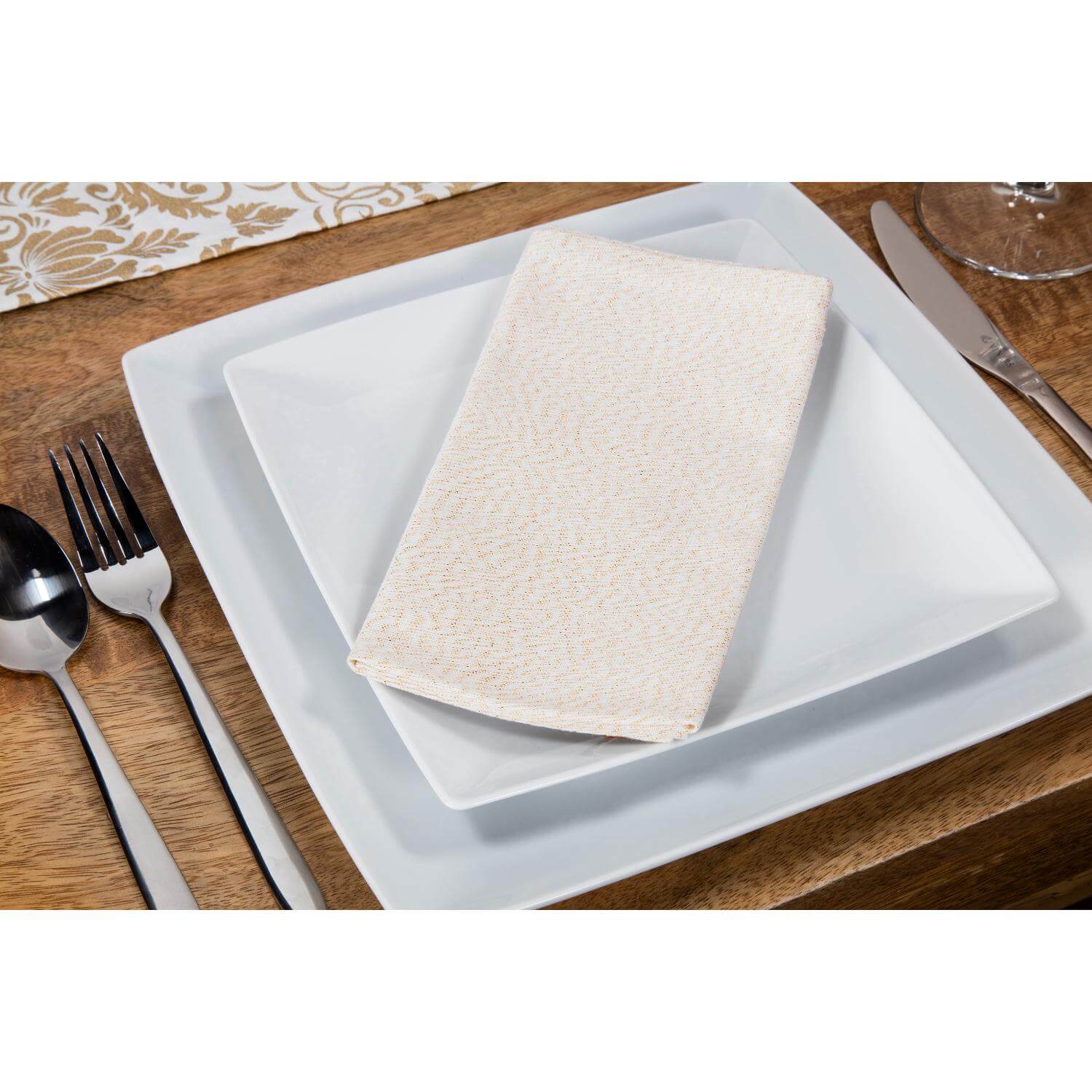Premier Christmas Set of 4  Napkins - Champagne Gold - Image 3