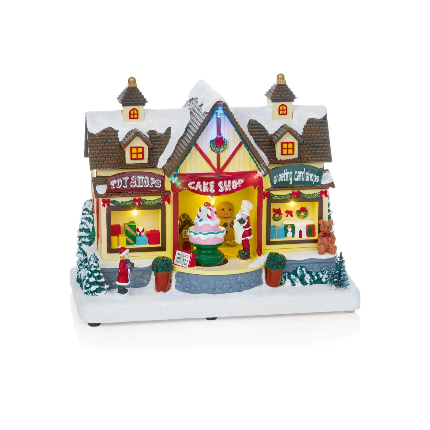 Premier Lit 25cm LED Christmas Shop Front - Assorted - Image 3