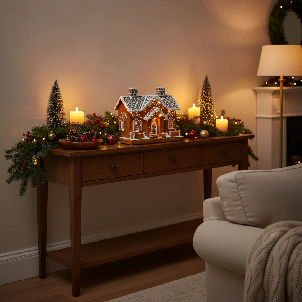 Premier Lit 25cm LED Gingerbread House - Warm White - Image 2