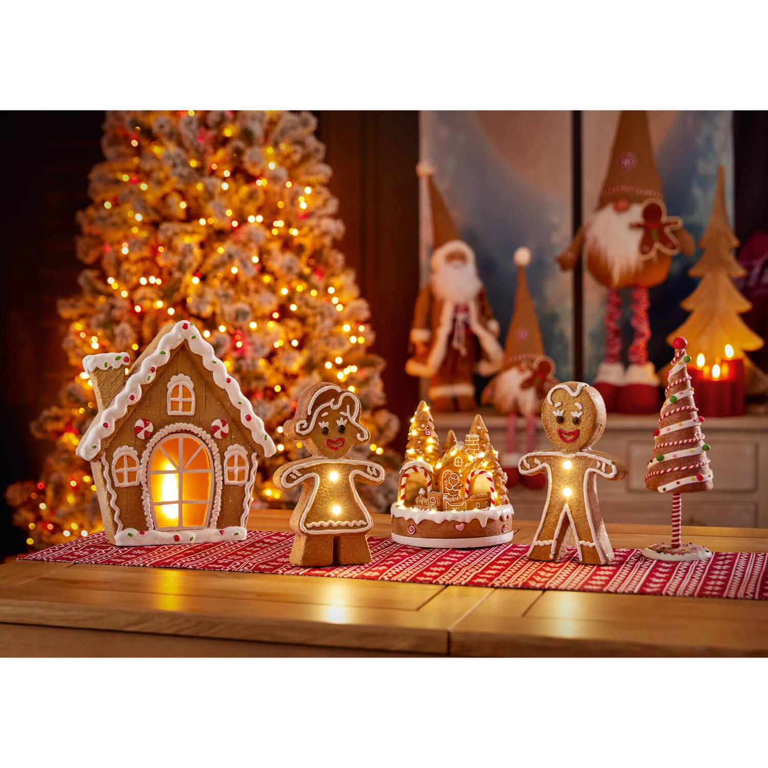 Premier Lit 32cm LED Battery Operated Gingerbread House - Image 2